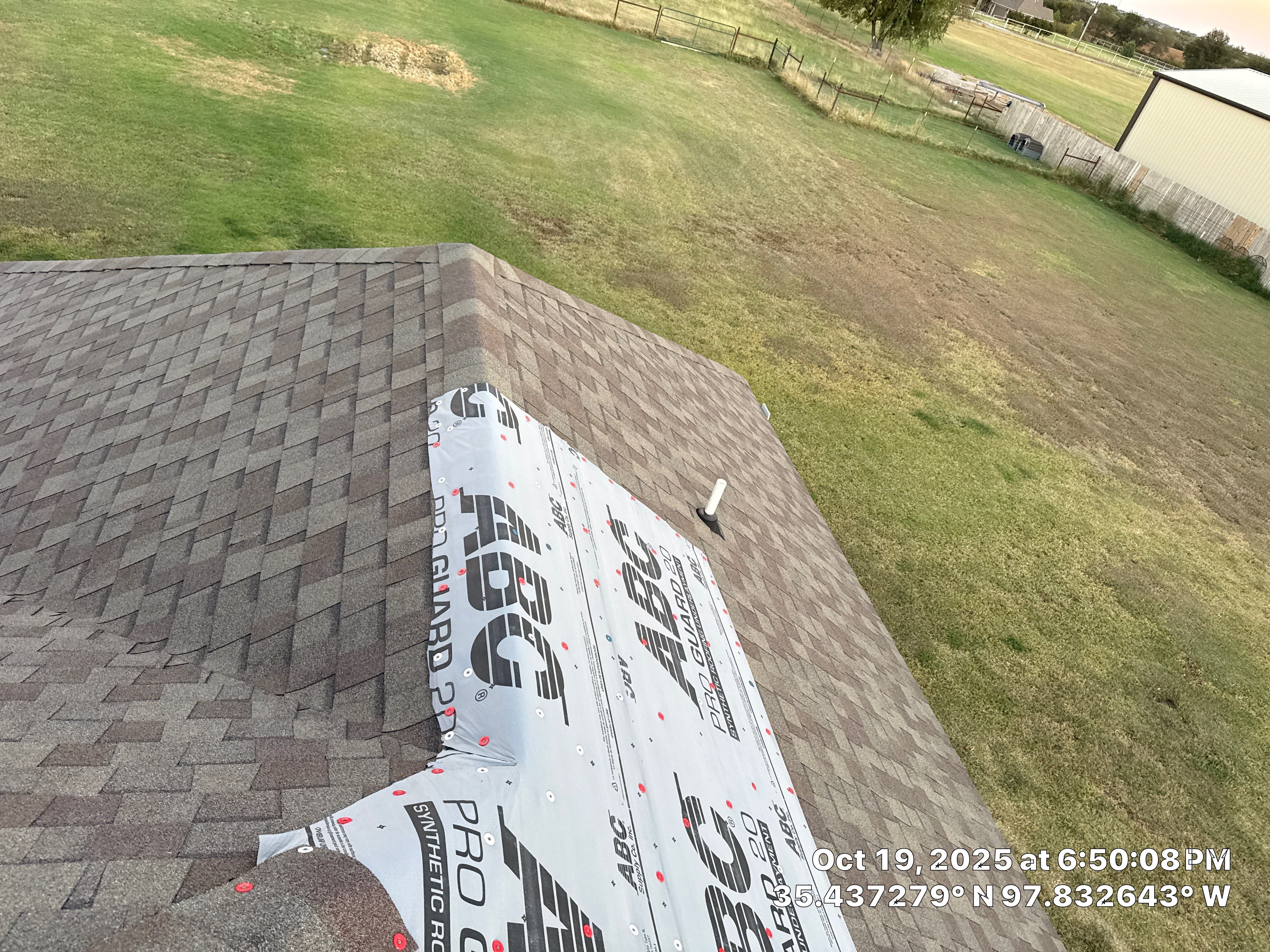 Roof repair due to shady contractor by OAK Roofing Restoration 