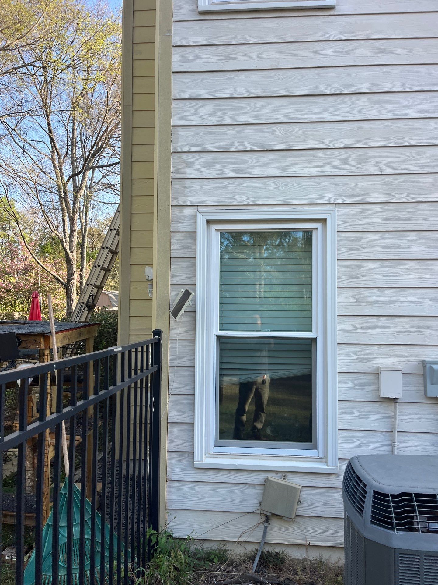 Marietta, GA Chimney Siding, Fascia, and Soffit Replacement using James Hardie Lap Siding, Hardie Trim, and Hardie Panel by Nelson Exteriors 