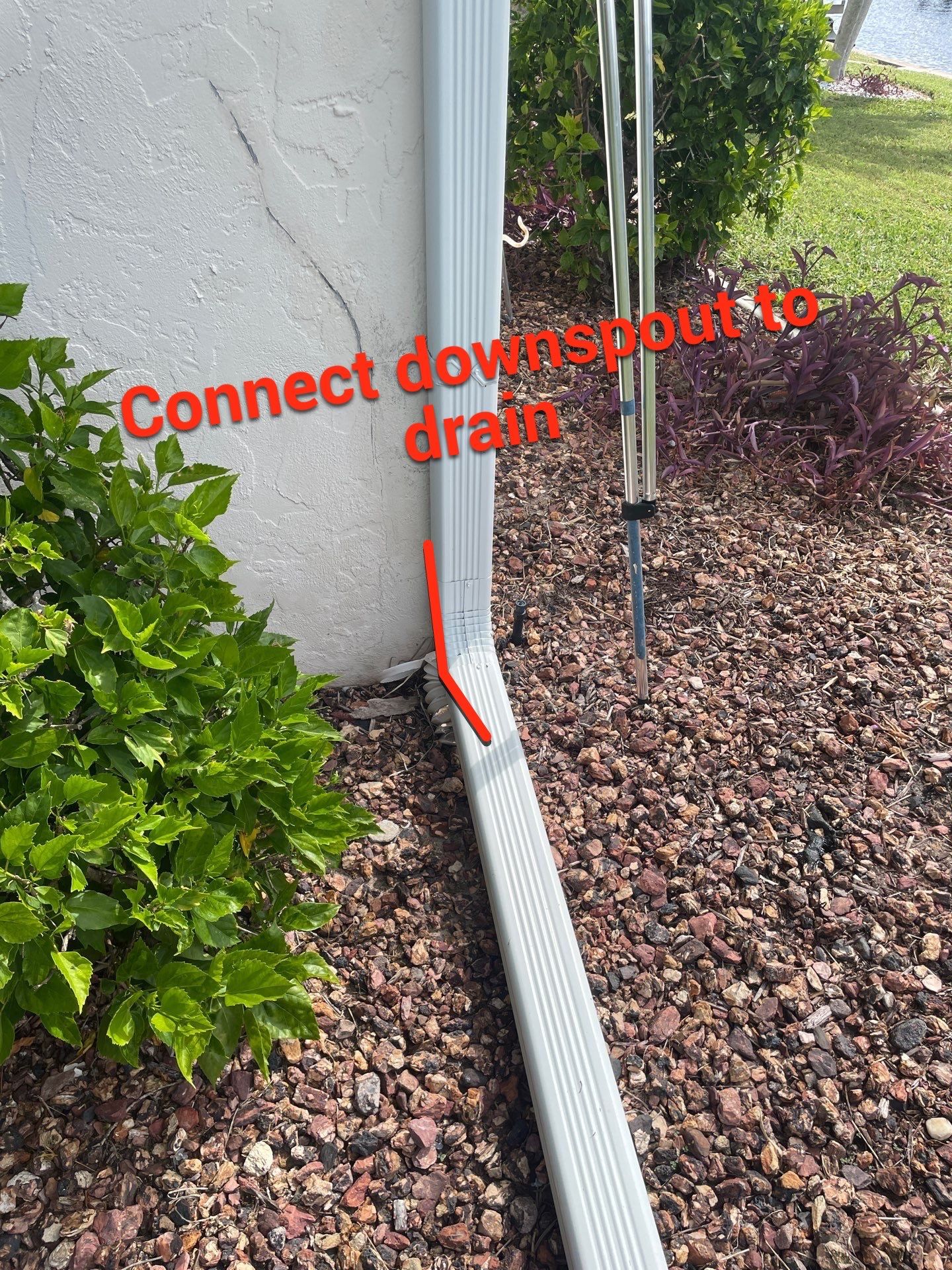Connect Downspouts to Drain in Punta Gorda FL by Gutter Professors