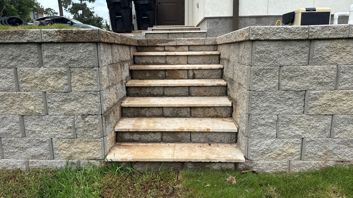 🏡 Duane’s Complete Retainer Wall & Hardscape Walkway by Texas Urban Elements