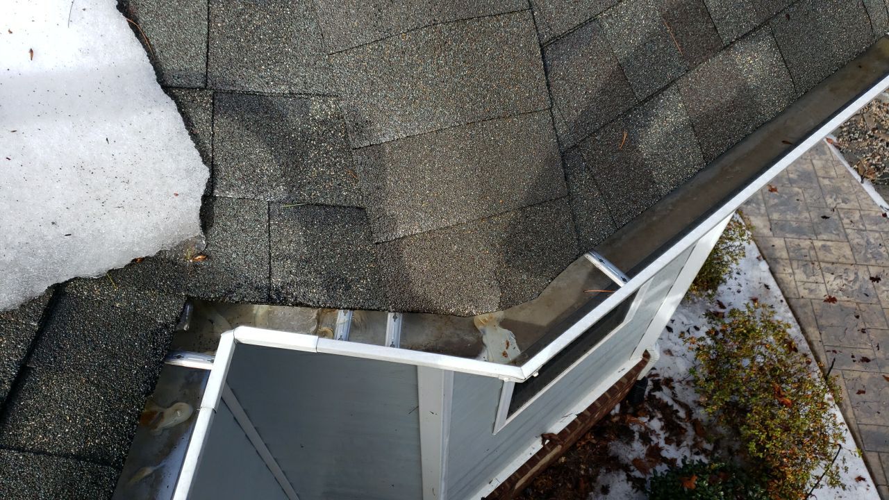 Gutter Cleaning using water by Power Wash Masters LLC