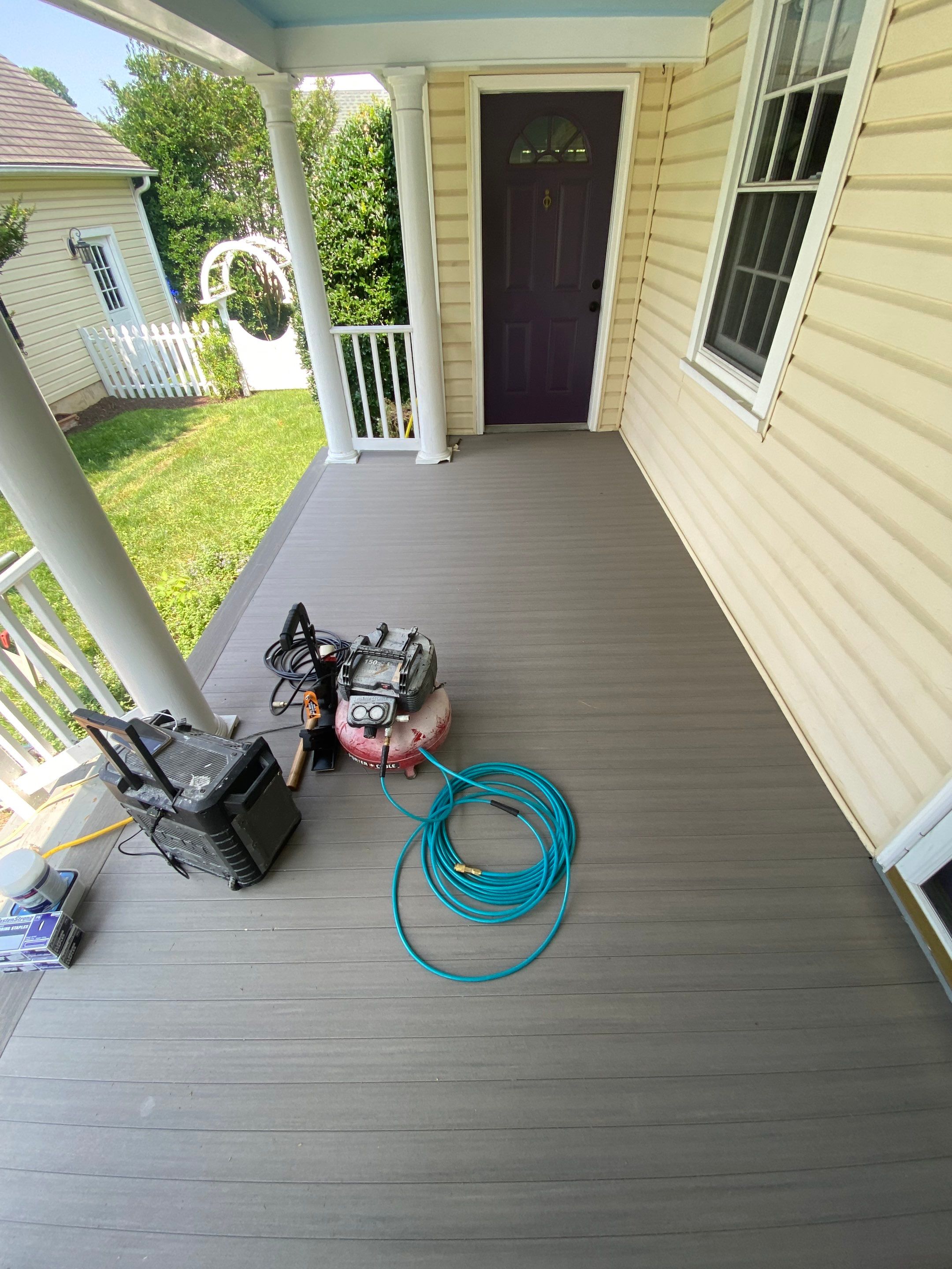 Front Porch Transformation using Timbertech Decking by The Smet Companies, LLC