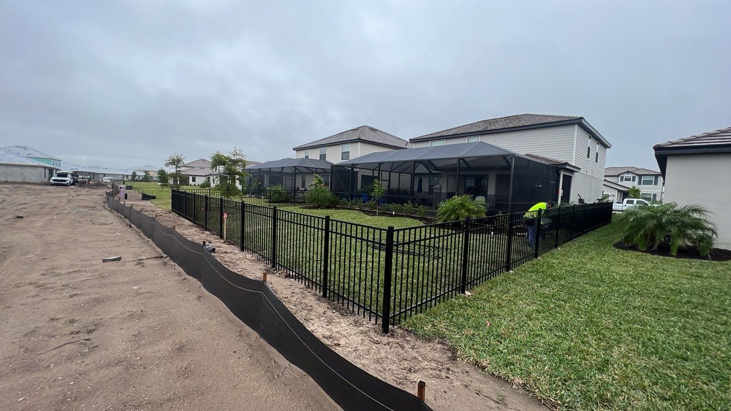 Aluminum Fence Installation using Black 3 Rail Aluminum Fence by Asap fence and gates, LLC