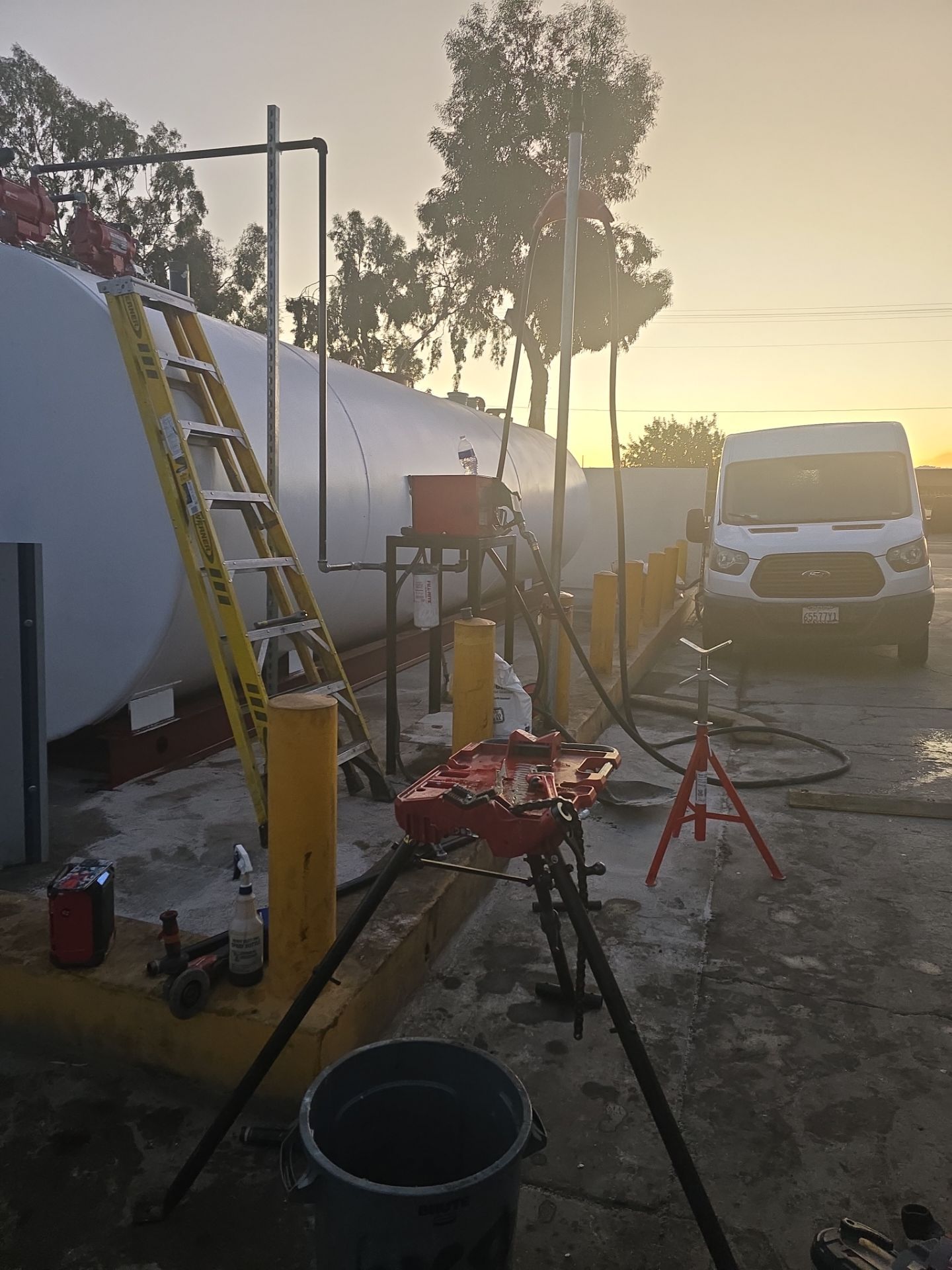 Outdoor Water Tank Installation & Piping Setup by Us Plumbing 