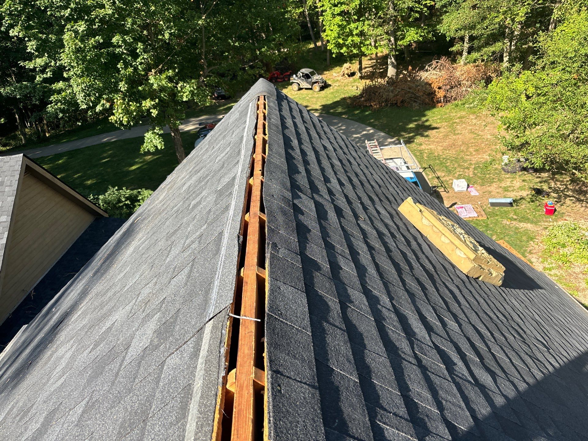 Residential Roofing Installation using Duration Series Shingles - Onyx Black by RoofX 
