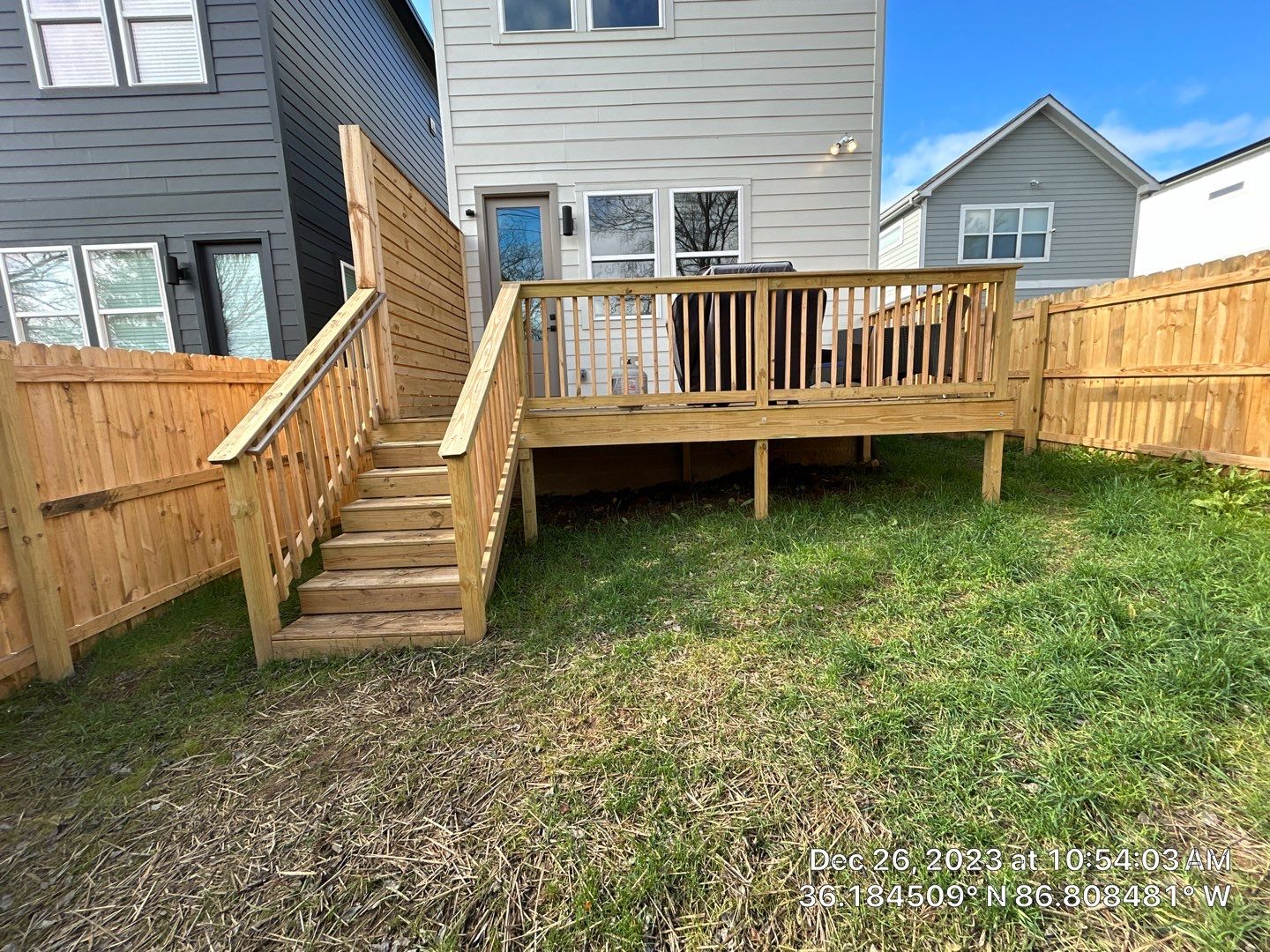 Deck and Fence Staining  using Wood Defender Coffee Brown  by Nashville House Painters 