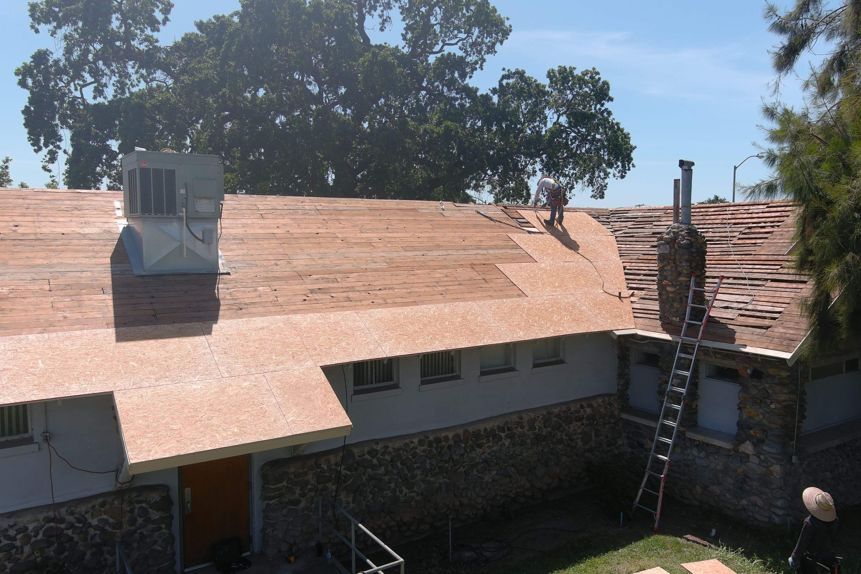 Certainteed Landmark Solaris shingle job at Merced Fairgrounds by Straight Edge Roofing Inc