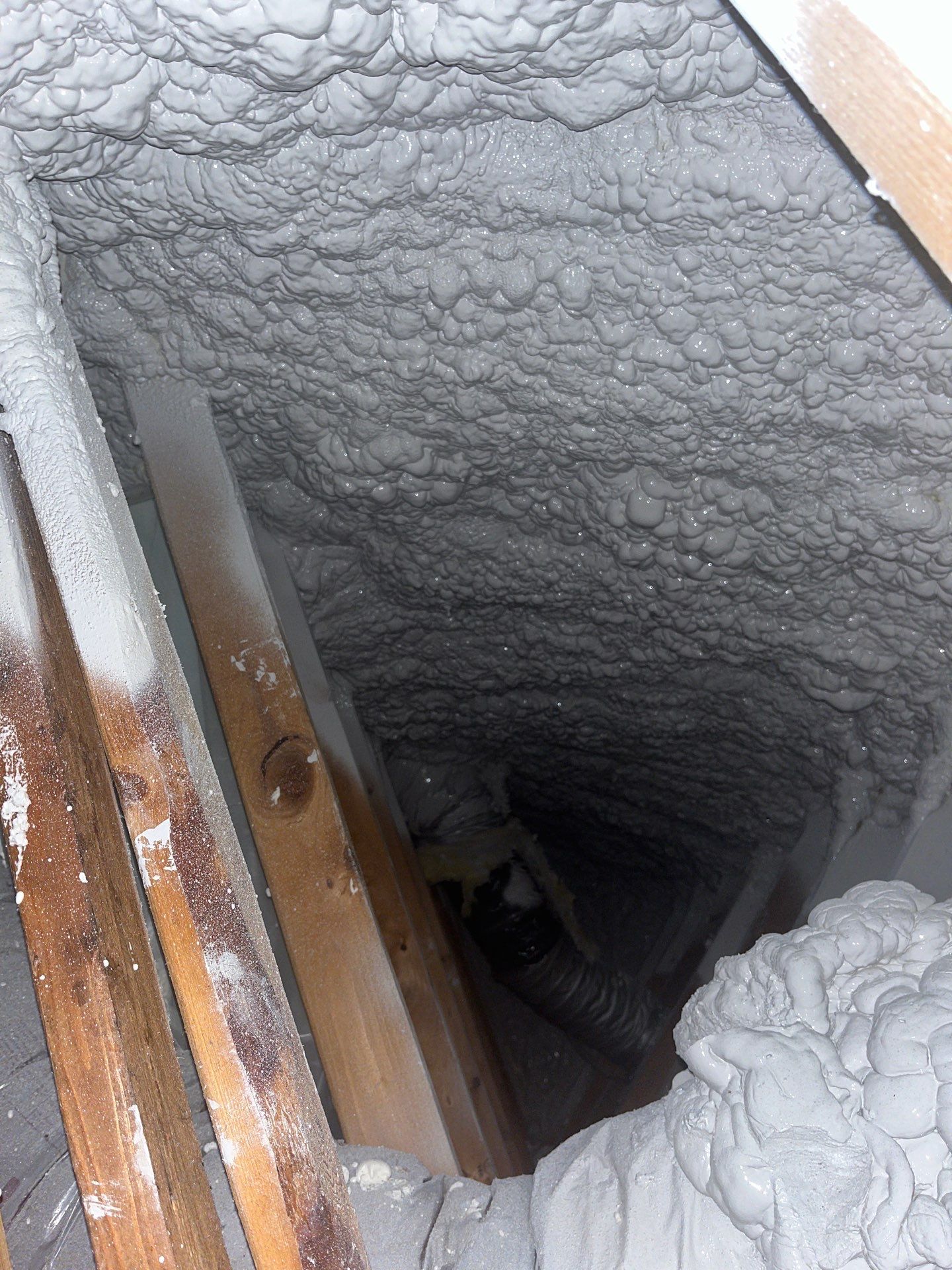 Attic Insulation using open cell spray foam by NYS Foam & Energy