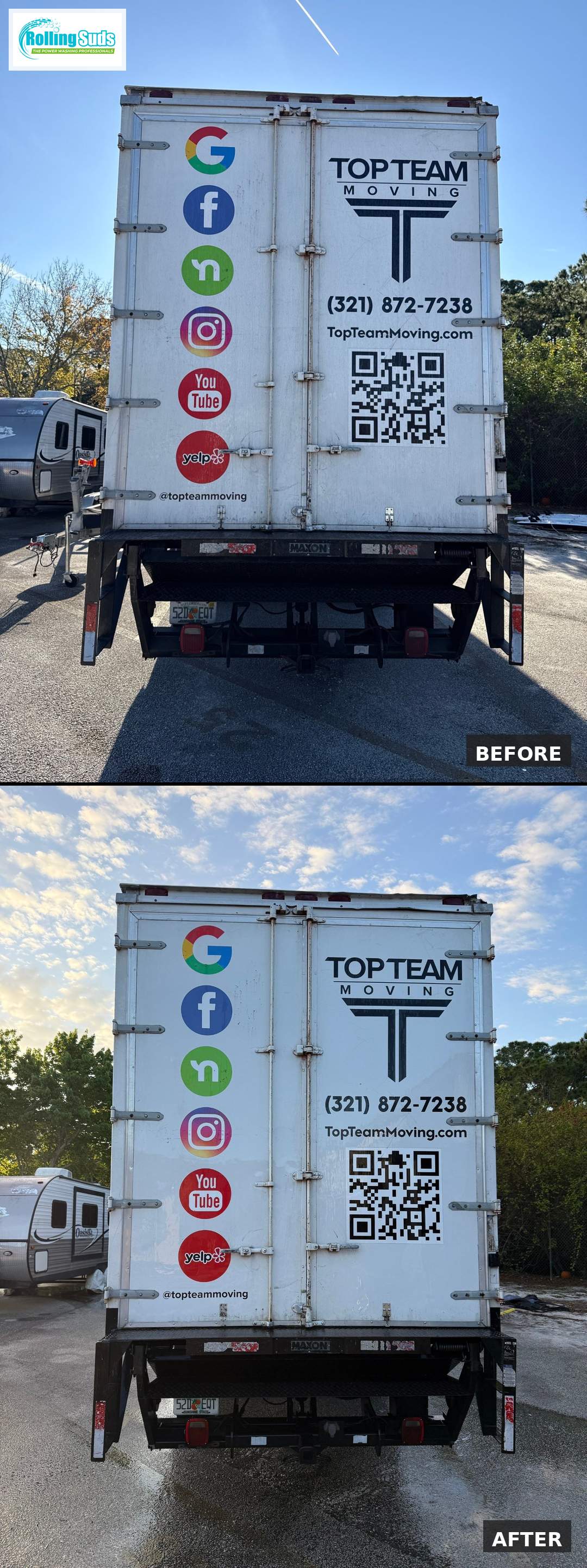 Top Team Moving – Fleet Truck Washing (Indian Harbour Beach, FL) by Rolling Suds of Melbourne - Palm Bay