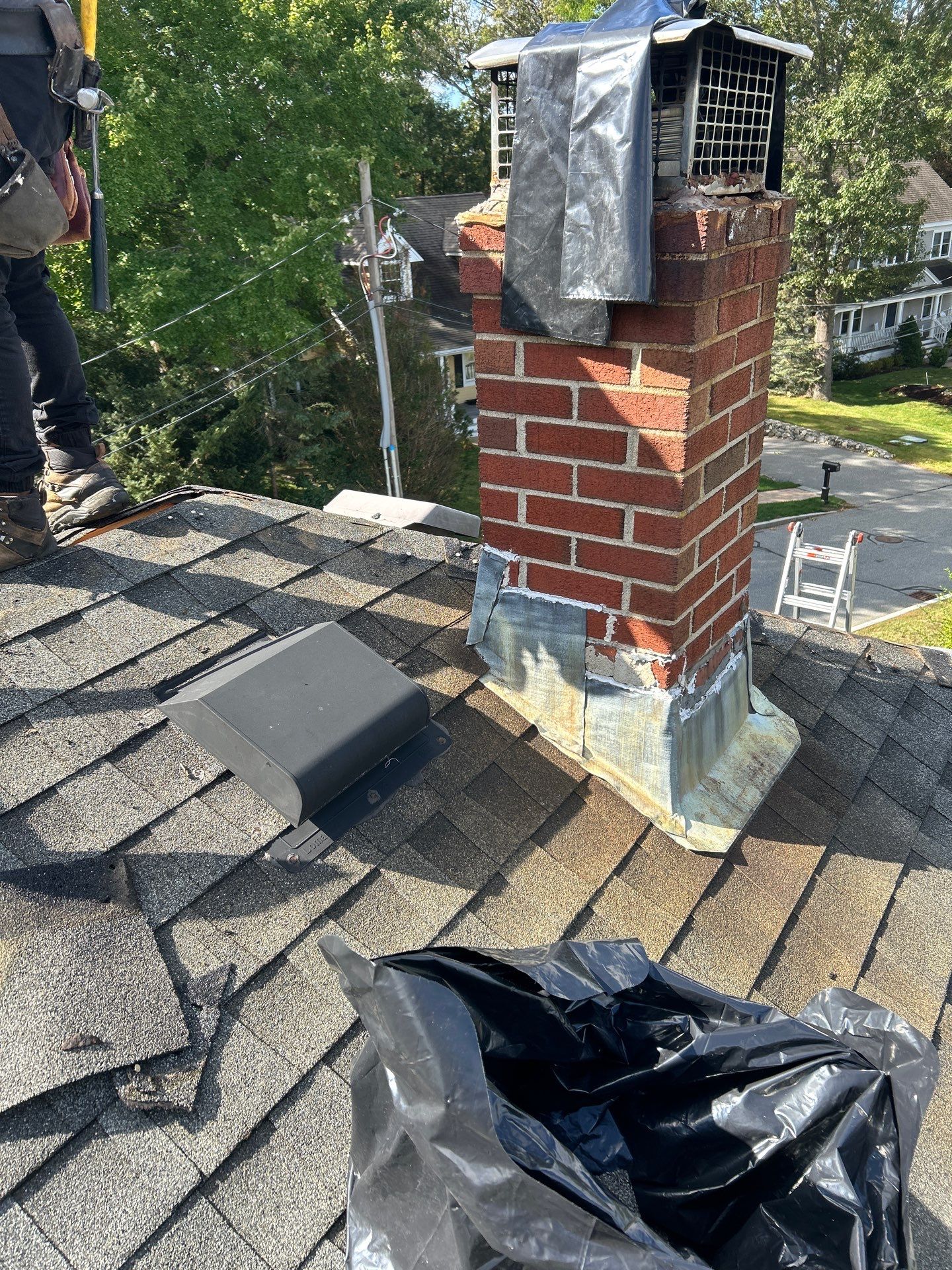 Chimney Area Roof Repair – Lexington, MA by Mighty Dog Roofing of Greater Middlesex County
