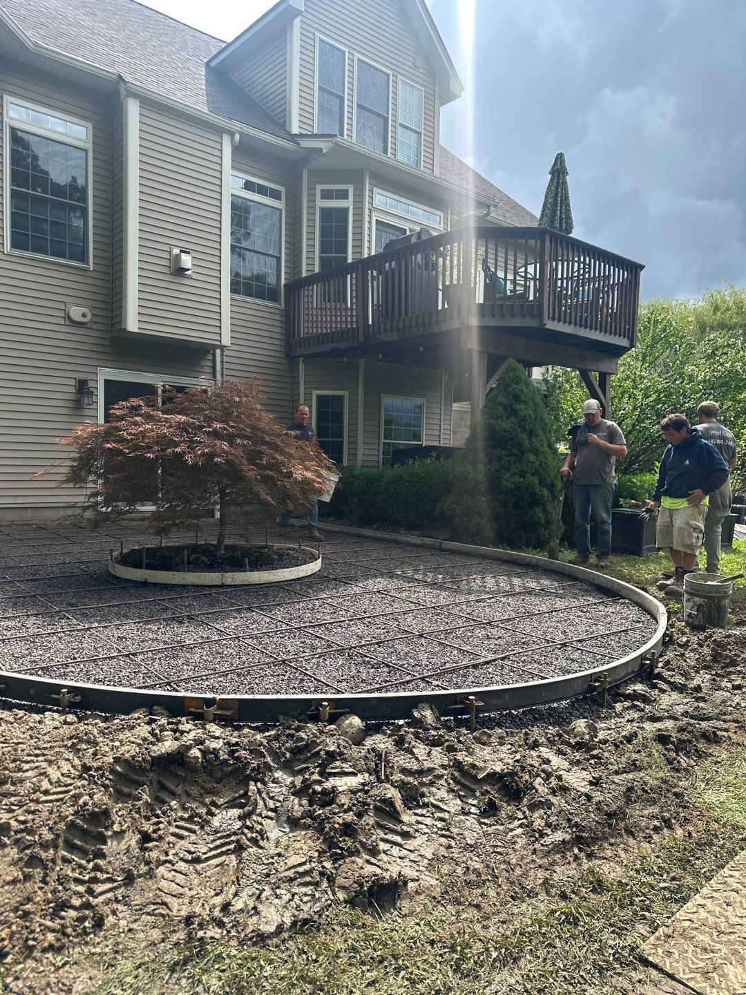 Majestic ashlar stamped concrete patio  by NG Masonry & Construction LLC