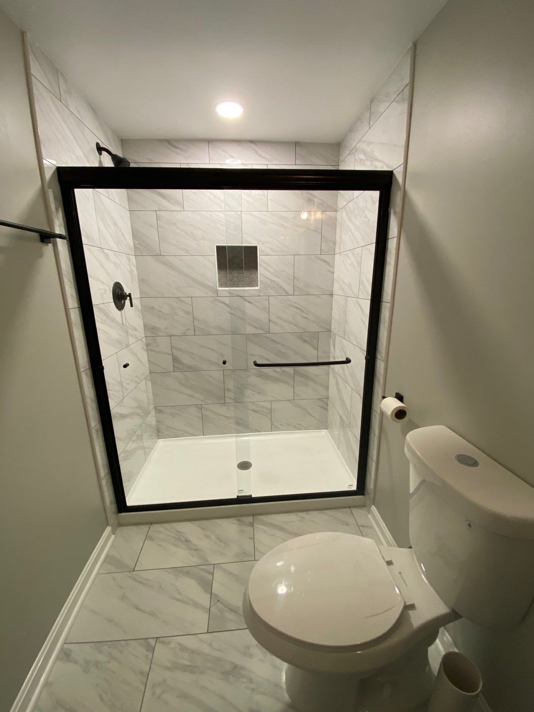 tile installation shower walls and bathroom floor  by Jesus Master Handyman LLC 