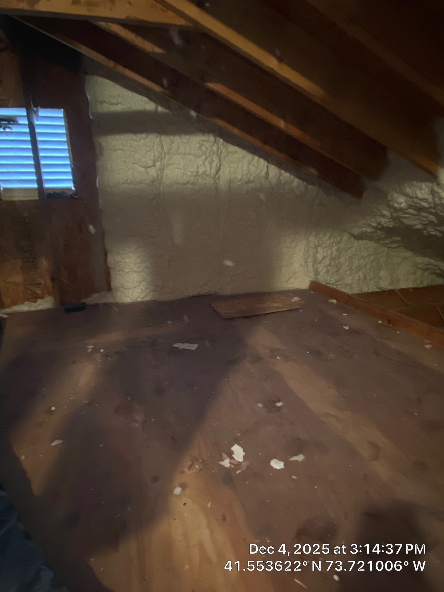 Attic Insulation using open cell spray foam by NYS Foam & Energy