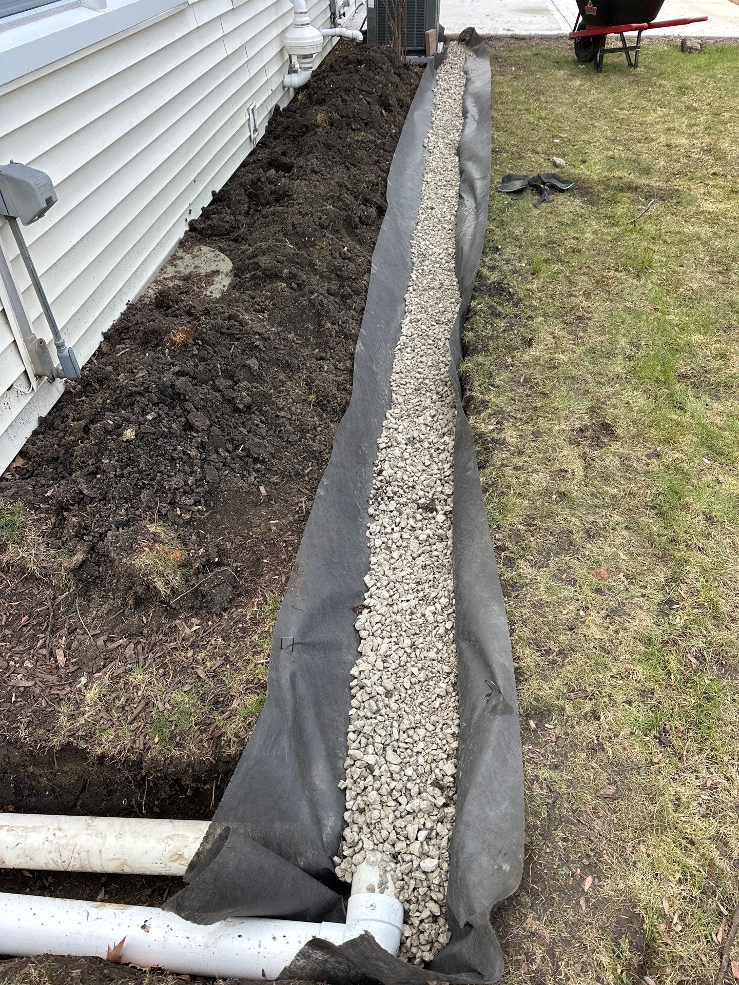 French drain and Sump pump reroute to flo well by A&N