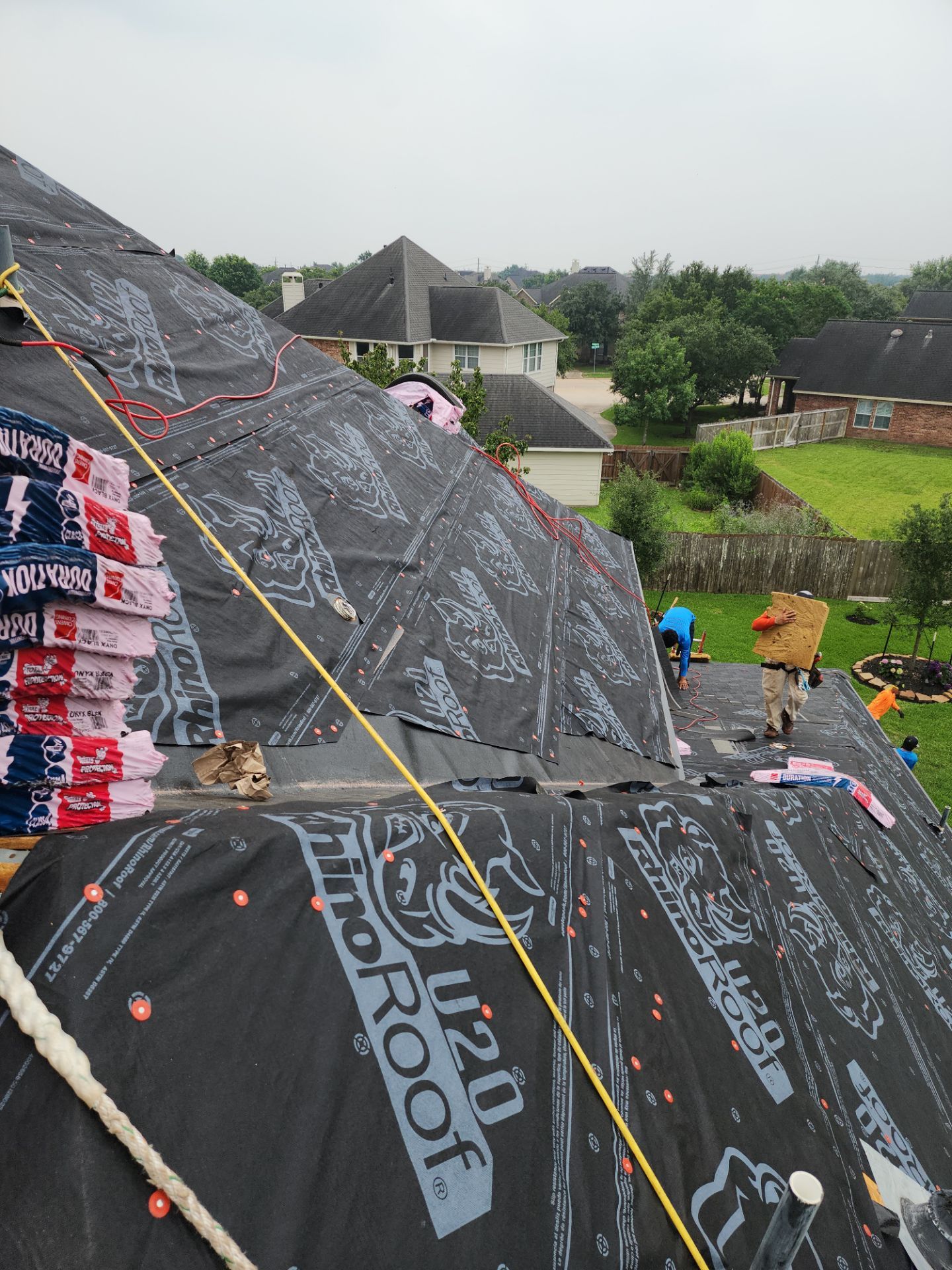 Residential Roofing Installation using Owen's Corning Duration (Lifetime) Shingles by Roof Repair Company