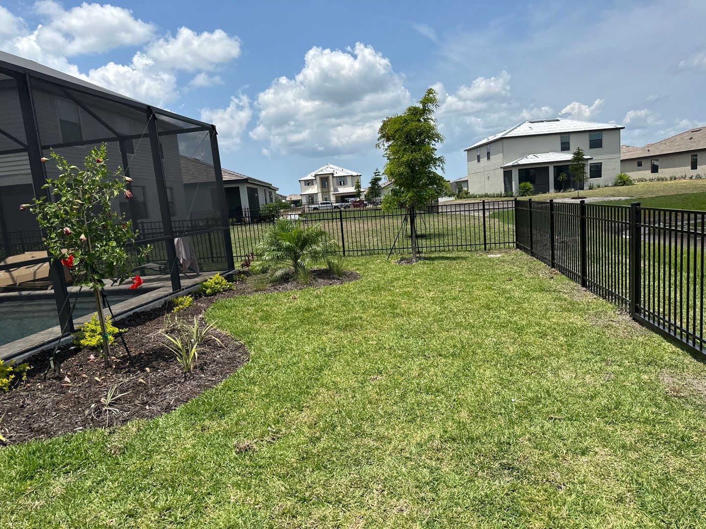 Aluminum Fence Installation using Black 3 Rail Aluminum Fence by Asap fence and gates, LLC