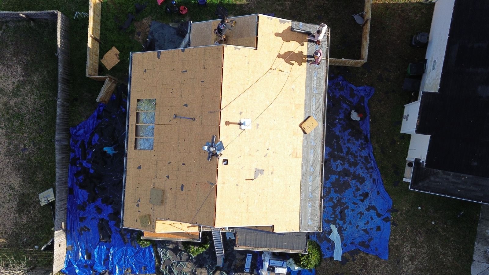 Roof replacement and interior repair by hail damage by Just Brilliant Restoration JBR