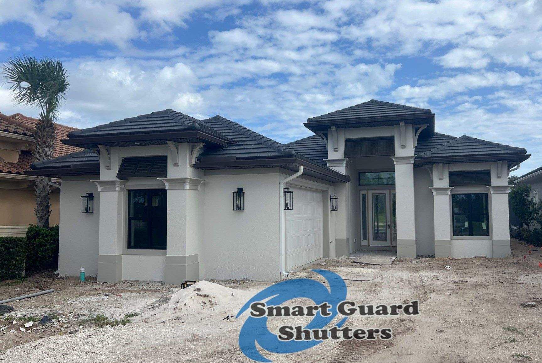 Decorative Bahamas in Brown Gray by Smart Guard Shutters