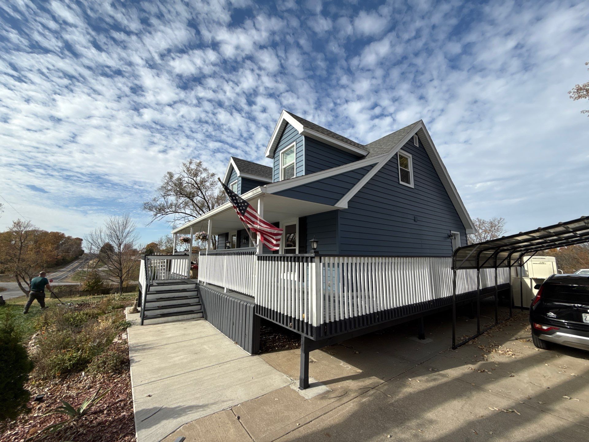 Out with the Old , in with the Blue  by EEC  Windows, Siding & Roofing 