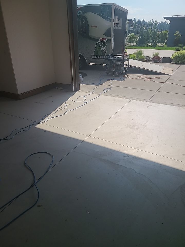 Garage Transformation using Pebble Beach by Croc Coatings, LLC