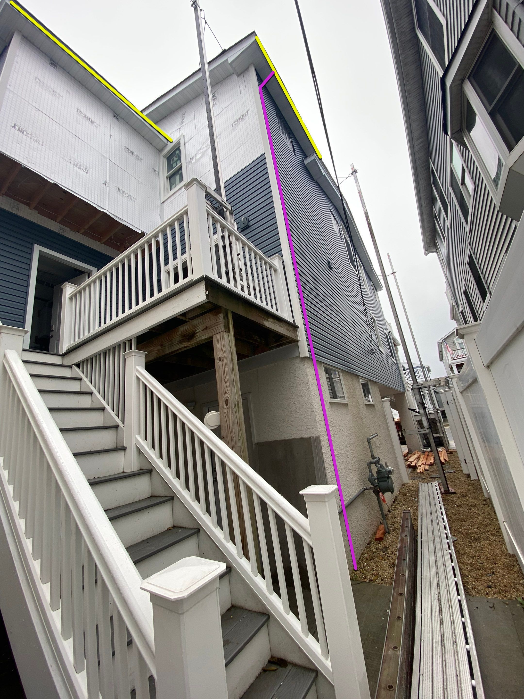 House lift in the westend of Long Beach.  by Above All Gutters 