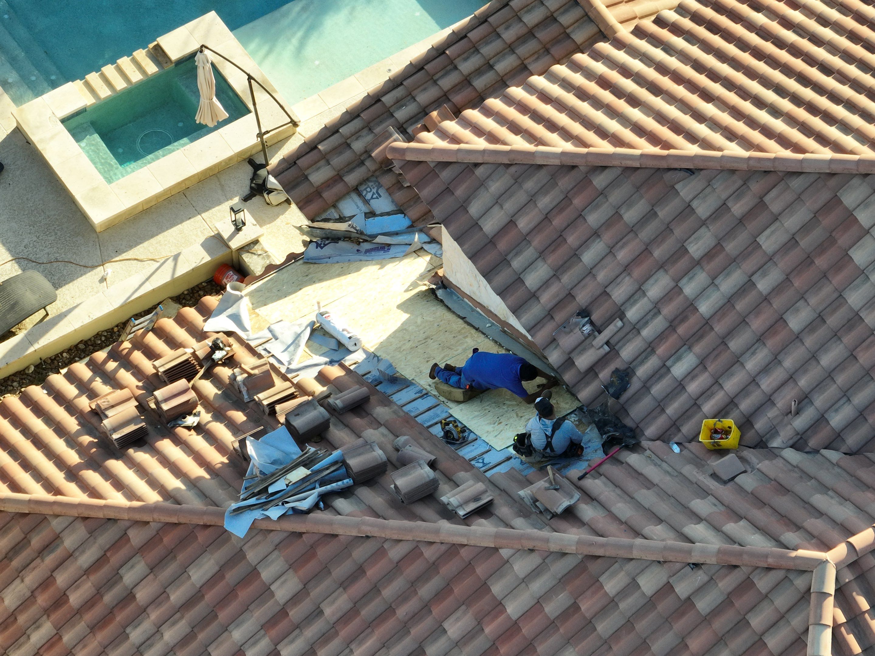 Tile Roof Repair  using Concrete S Tile by Premier Roofing and Contracting