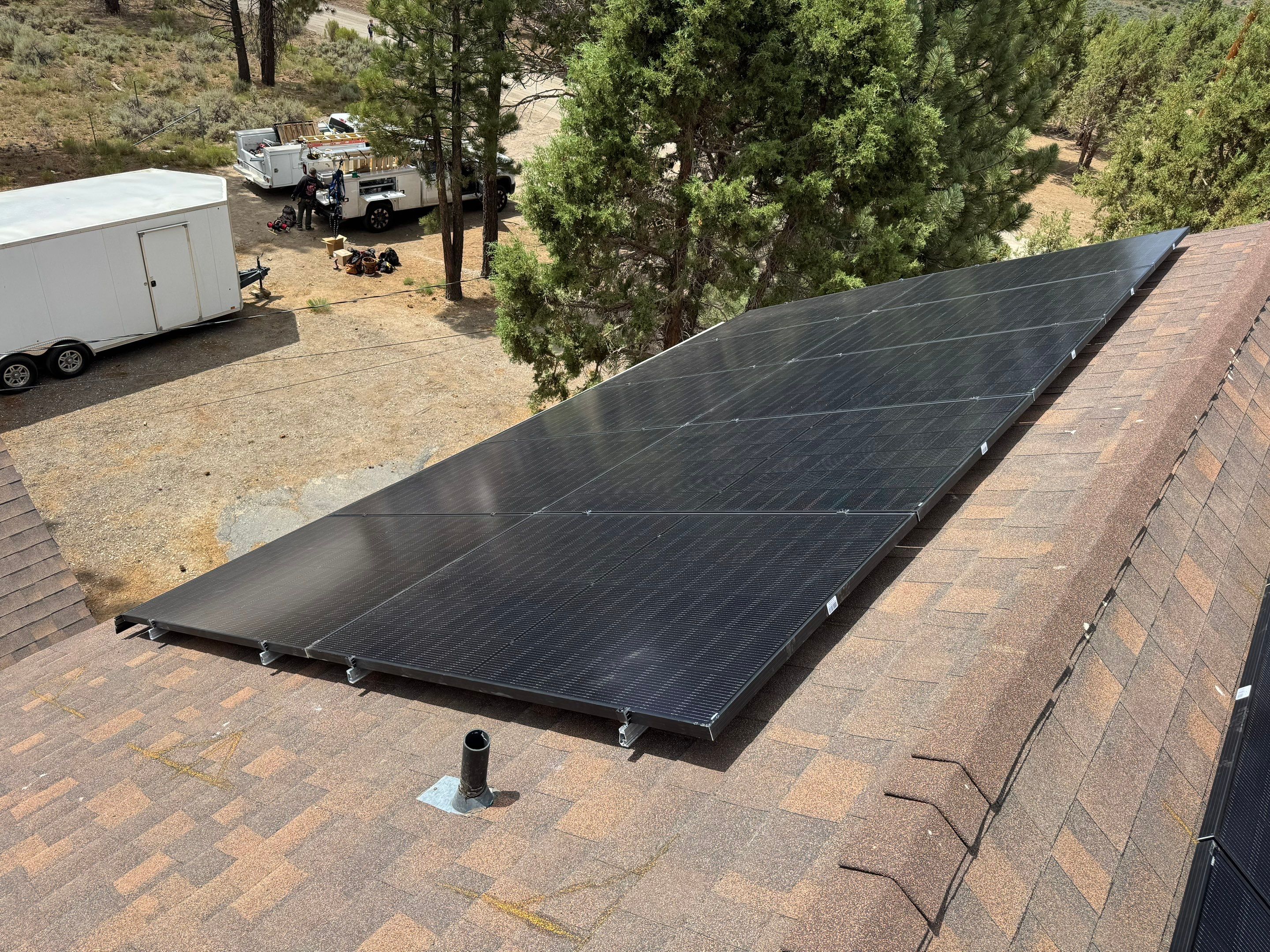 Big Bear Solar Power Installation with Tesla Powerwall by VIBE SOLAR