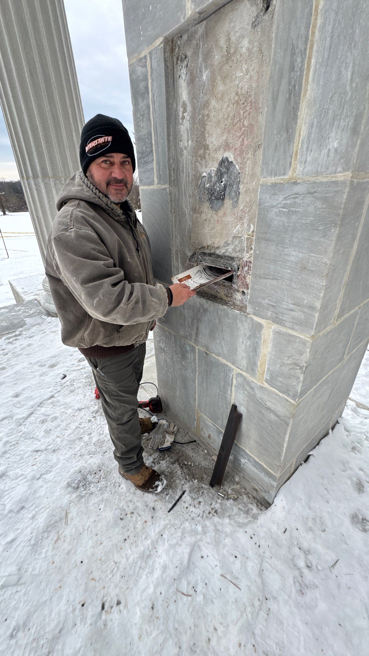 Historic Colonnade Restoration and Masonry Repair in Princeton by INTERSTATE CONTRACTING & RESTORATION