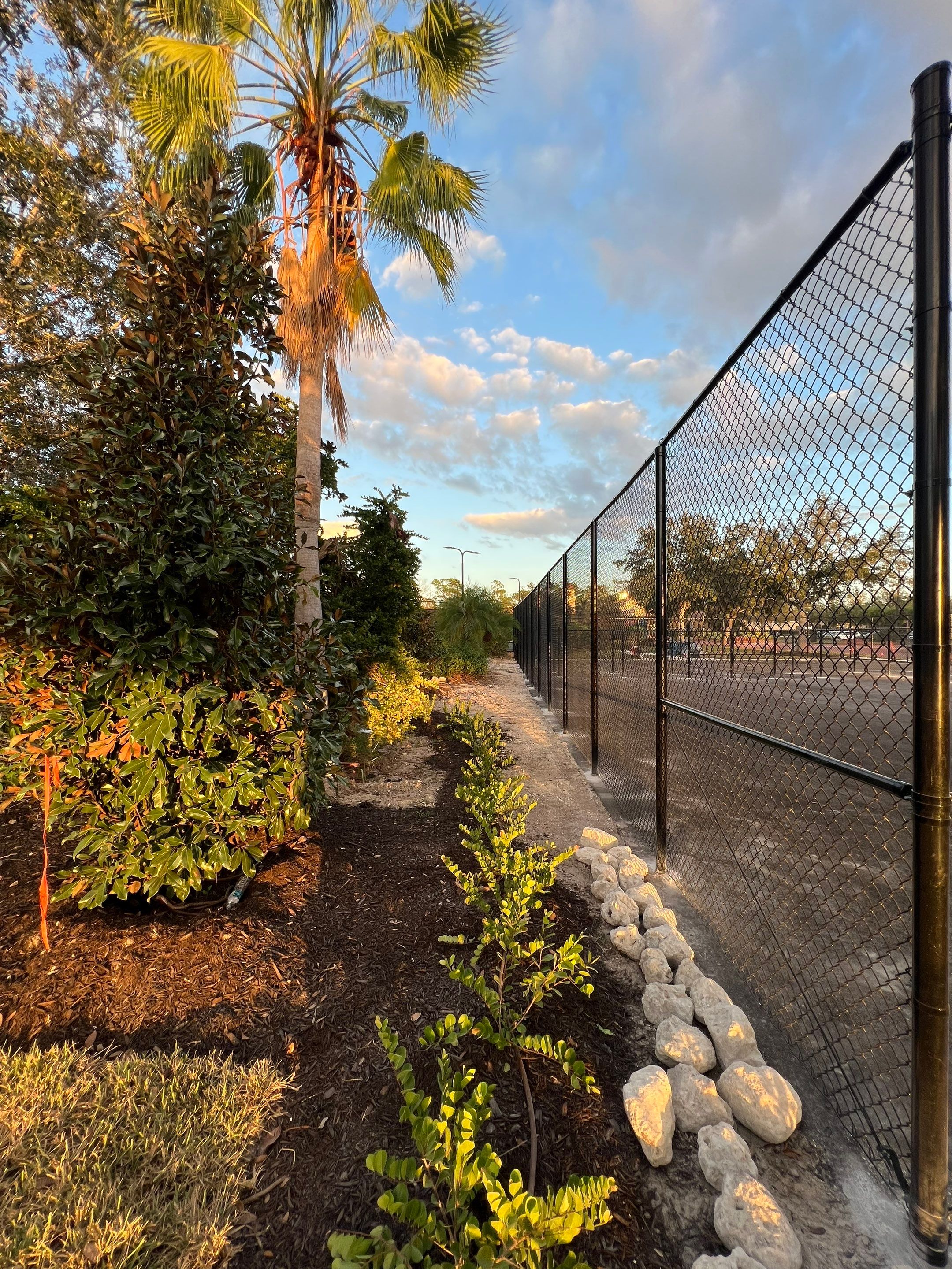 Chain-link Fence Installation using 8Ft Tall Black Chainlink Fence by Asap fence and gates, LLC