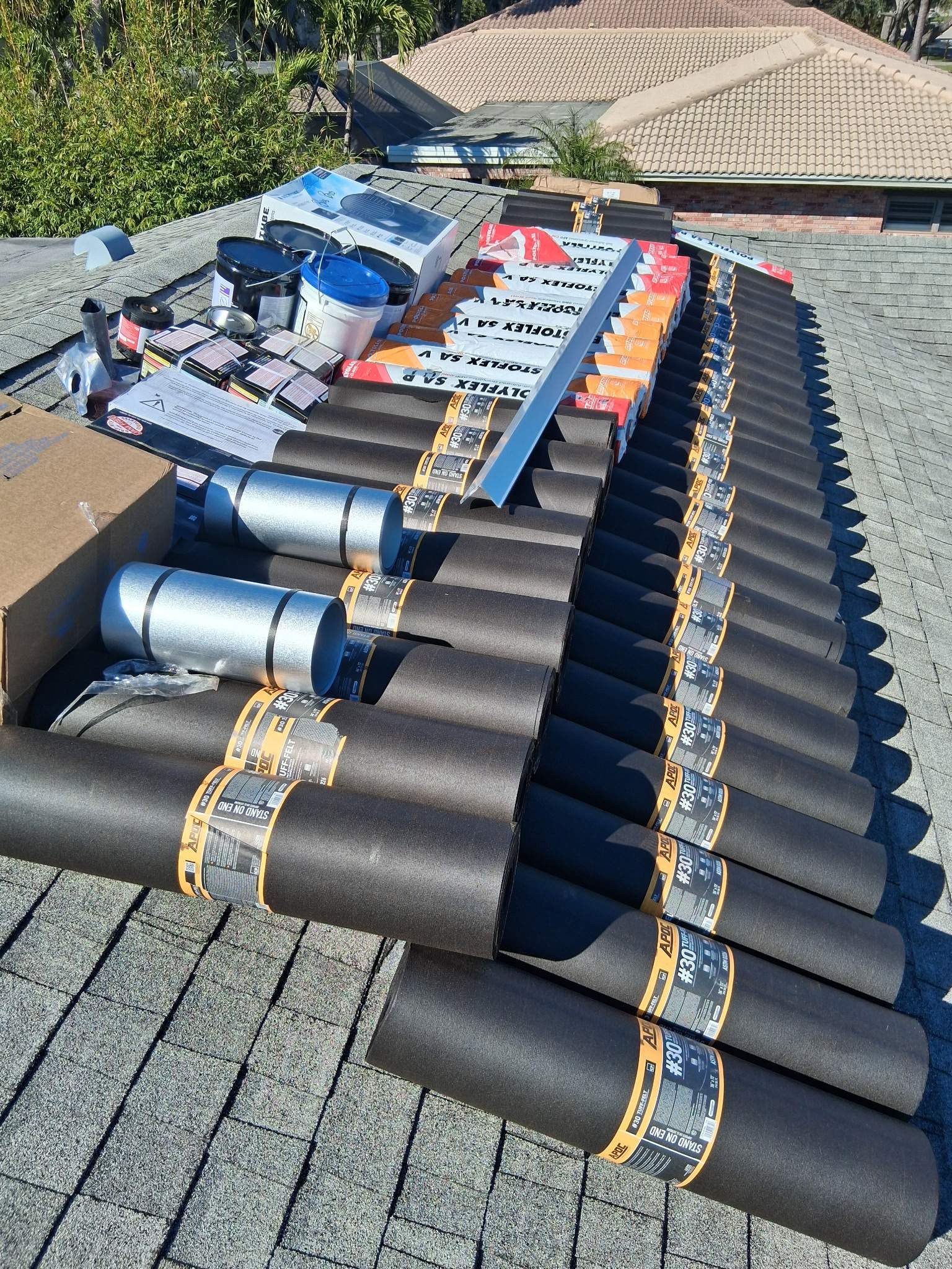 Residential Roofing Installation using 1" Nail strip metal roof by BLUES BROTHERS ROOFING