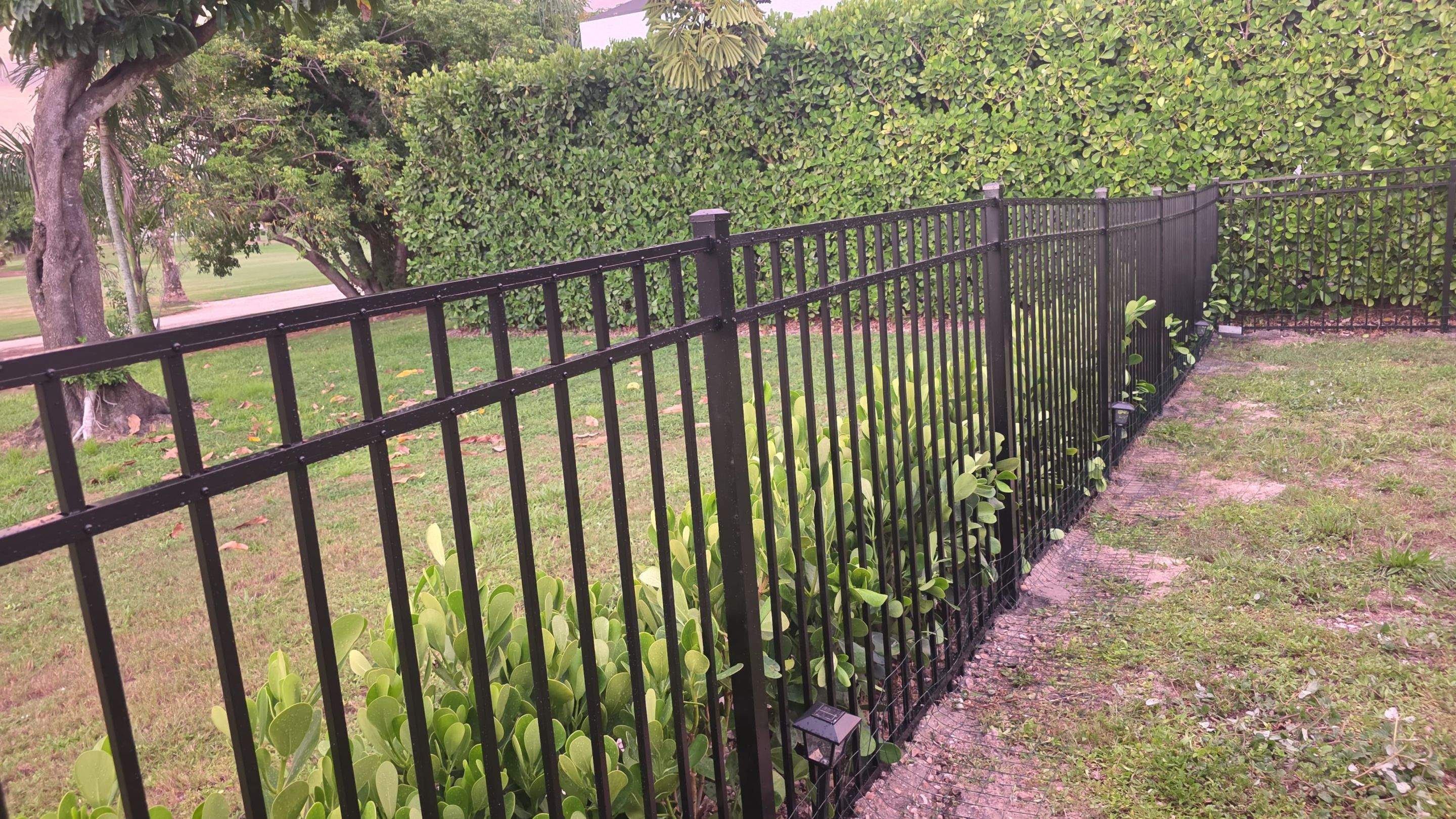 Black Aluminum Picket Fence Installation in Marco Island by True Fence LLC