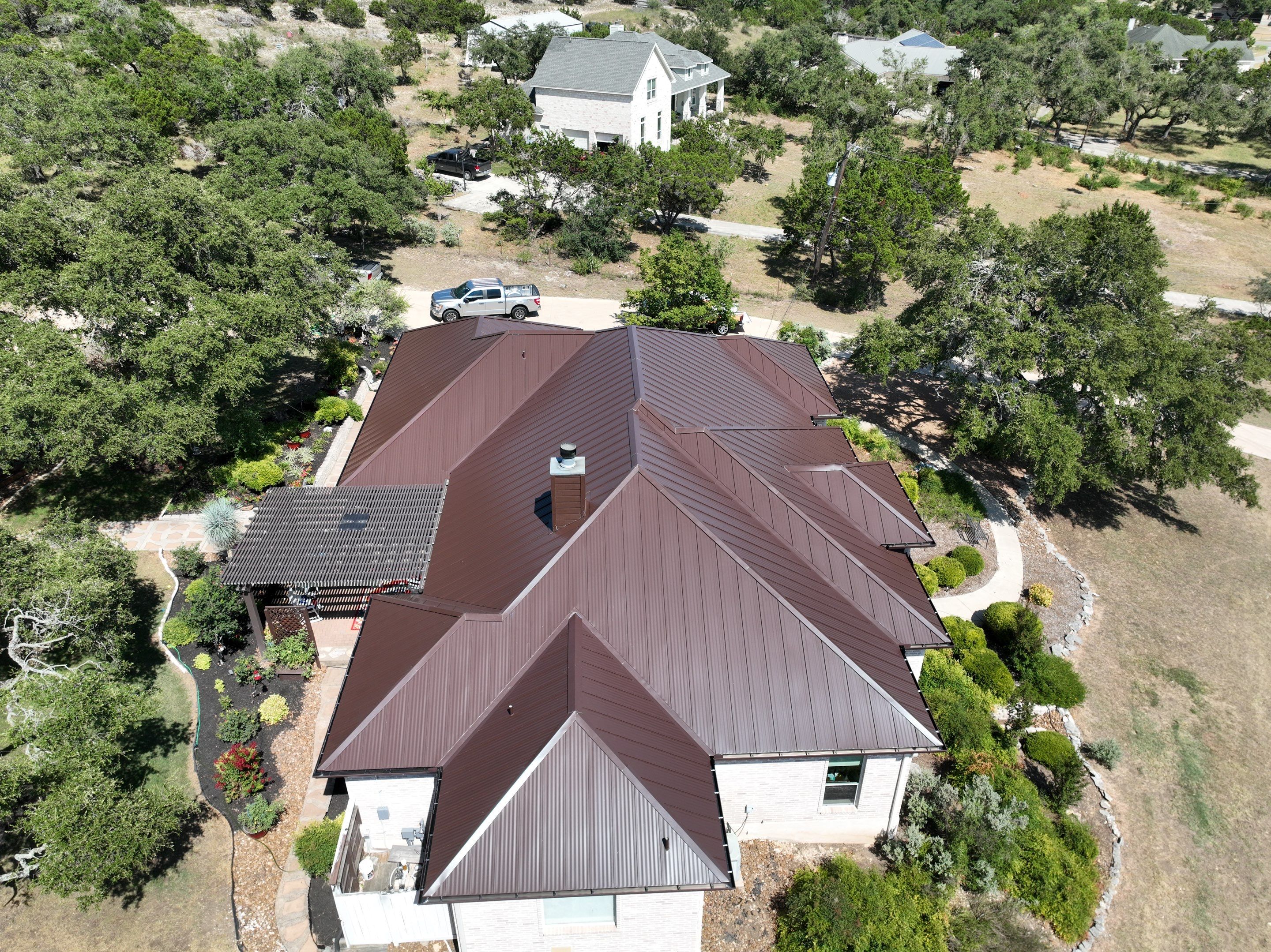Residential Metal Roof Installation using McElroy Metal by Premier Roofing and Contracting