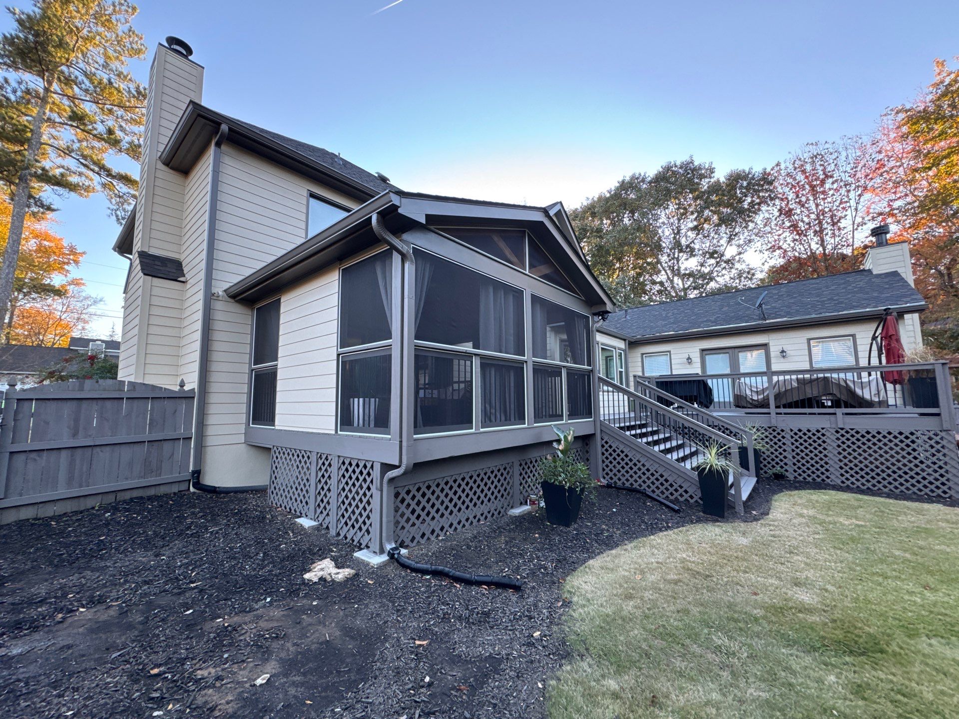 Custom Multi-Level Composite Deck and Screened-In Porch in Marietta by Swift Home Renovations