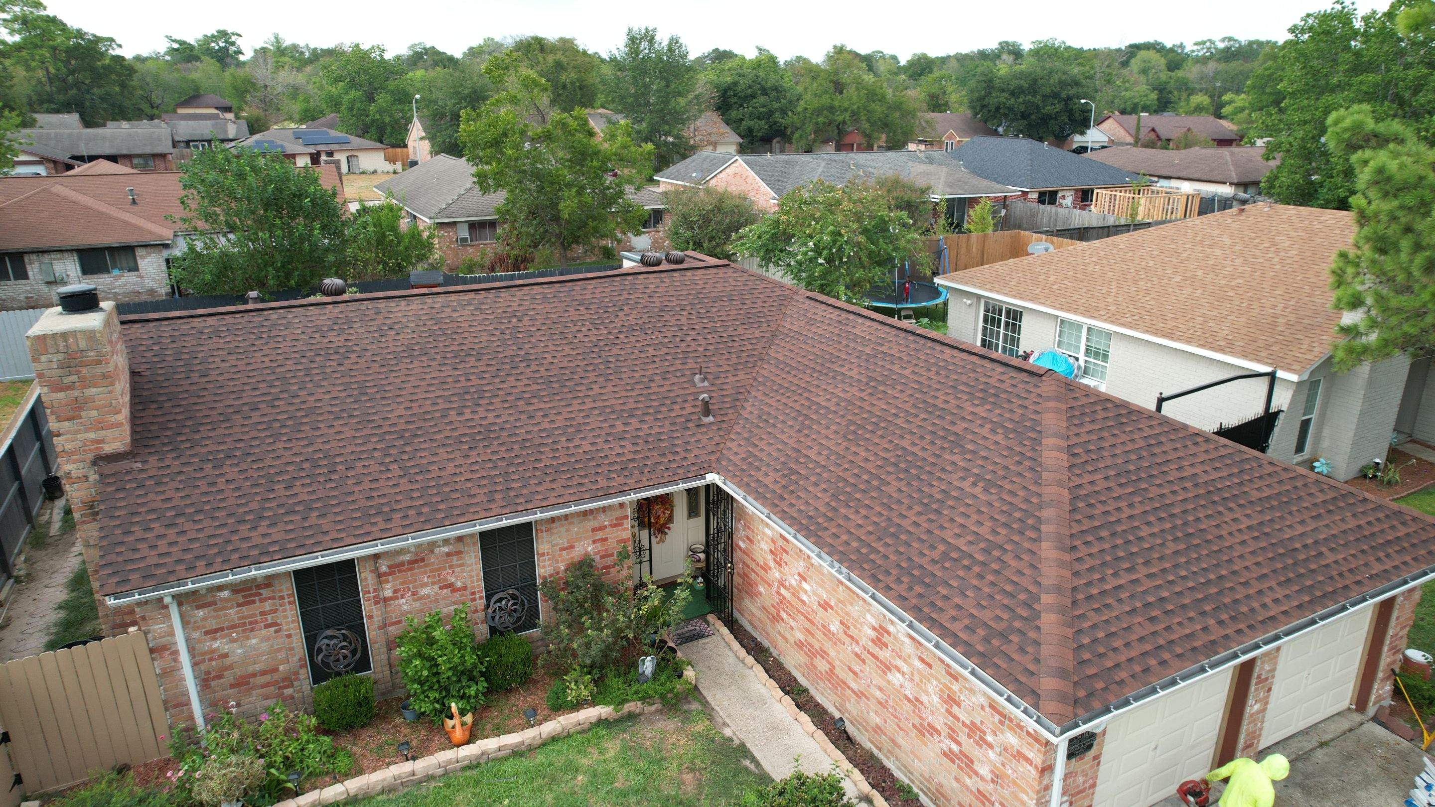 GAF Timberline HDZ Hickory Roof Replacement — Houston, TX by PL Roofing & SB Roofing, LLC.