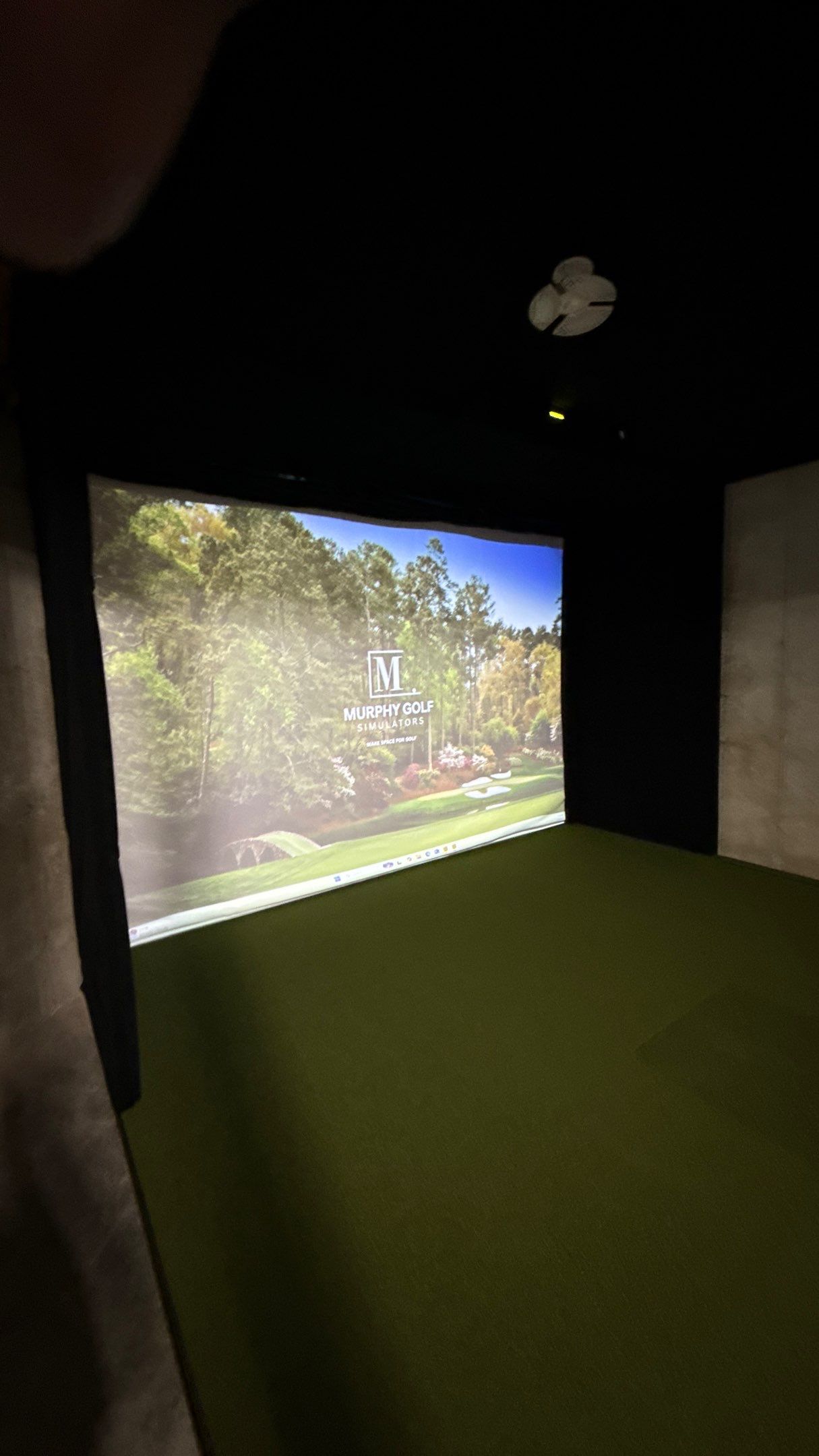 Rex Went With A Custom Golf Simulator by Banner Garage