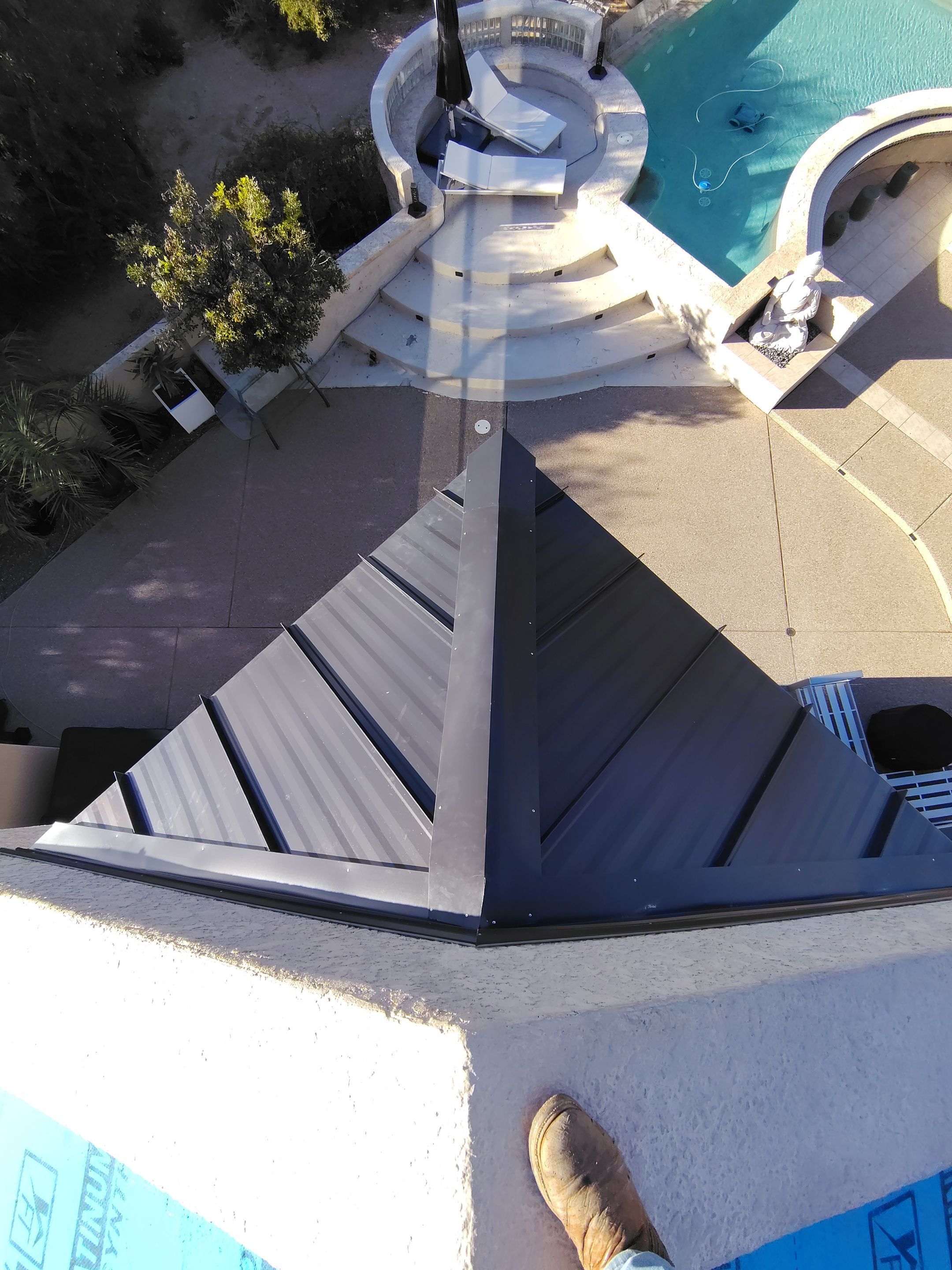 Midnight Black Standing Seam by Reimagine Roofing
