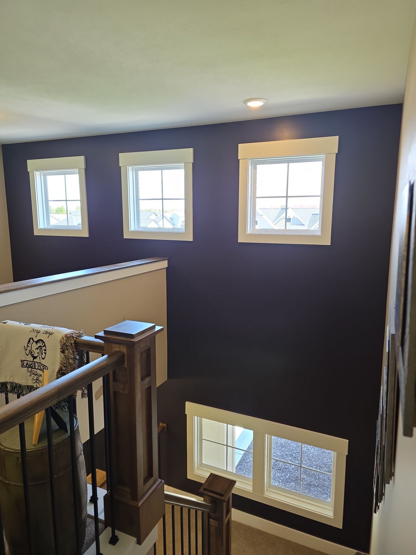 Interior Painting and Two-Story Accent Wall Transformation in Grand Haven by Gordon Painting
