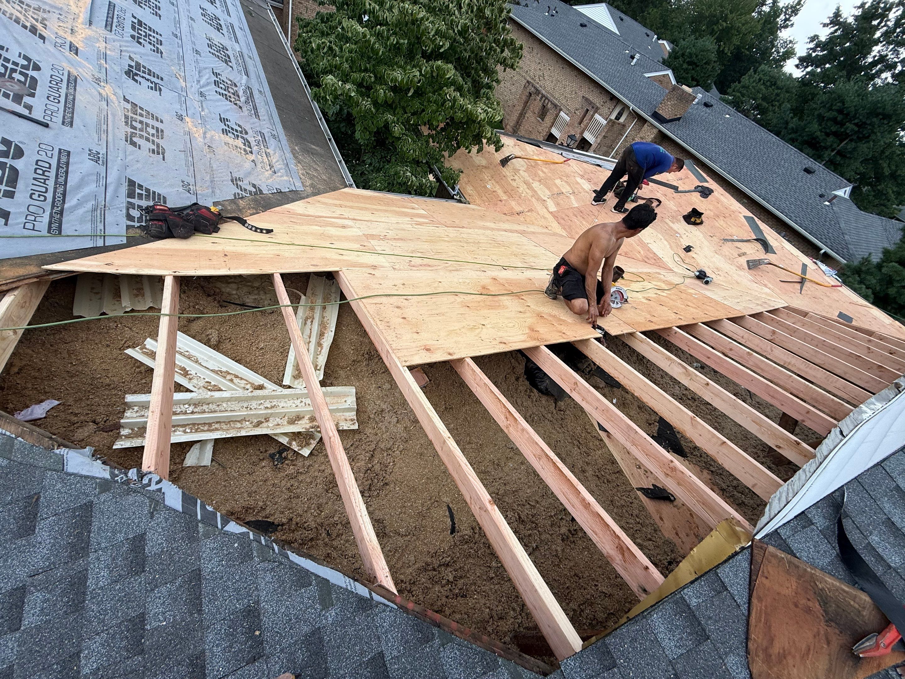 Apartment Complex Roof Replacement and Decking Repair in North Brunswick by JVW ROOFING