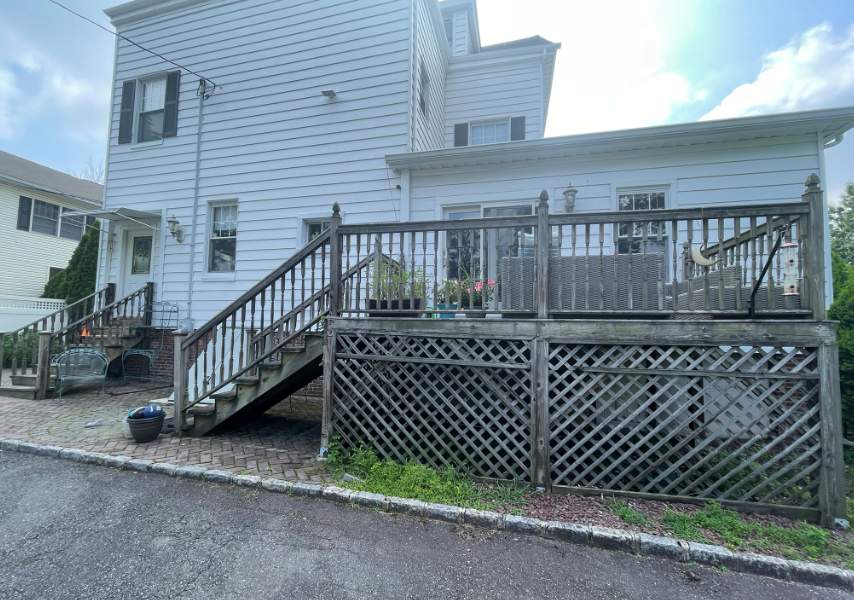 new deck with cable rails in Montclair NJ by deck guardian