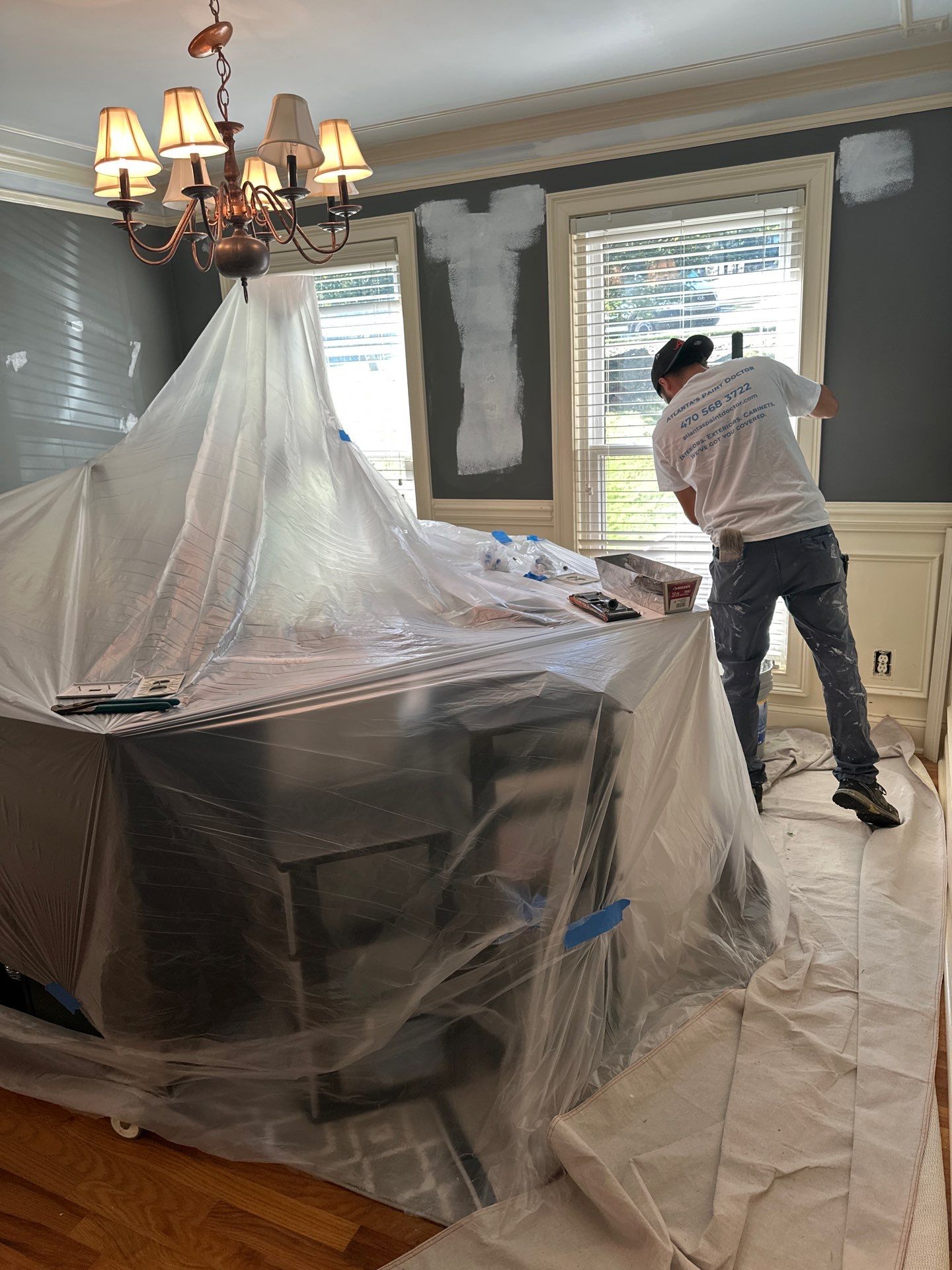 Interior Maintenance Painting Project by Atlanta's Paint Doctor