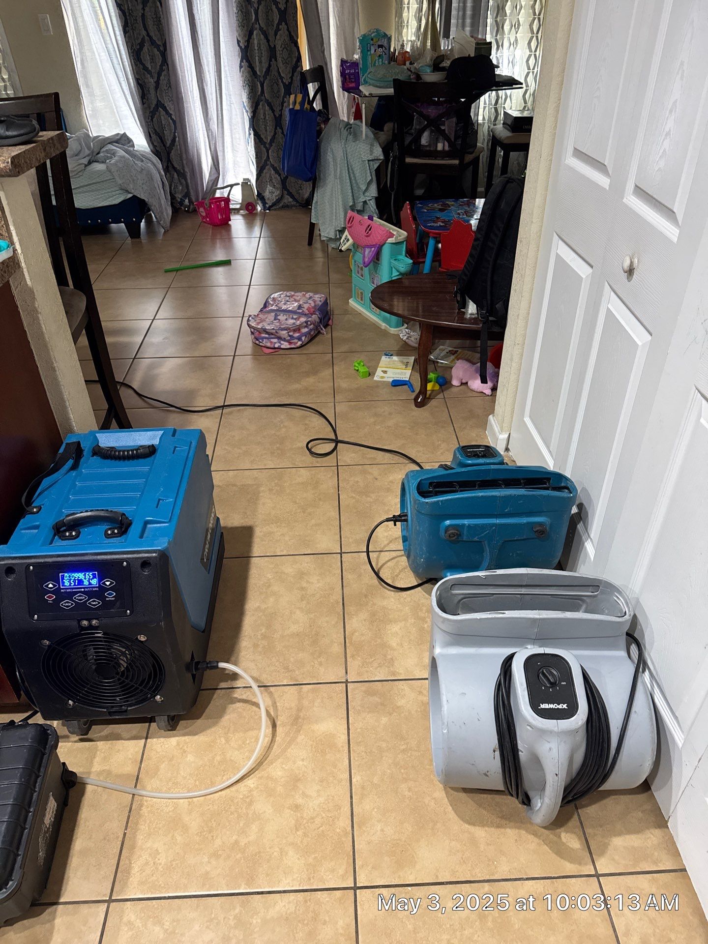 Water Damage using Drying Equipment by SuperClean 