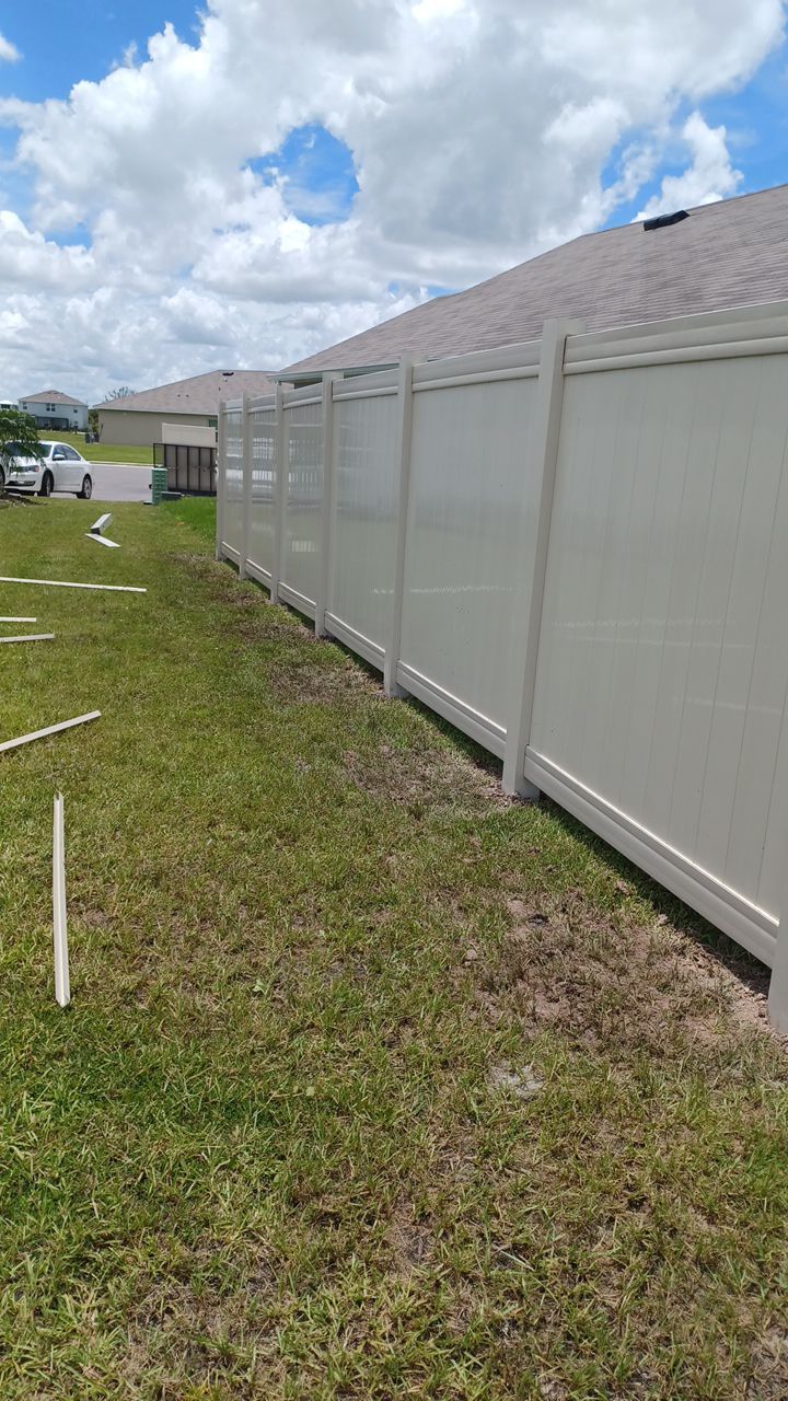 Parrish, FL White Vinyl Privacy Fence  by Asap fence and gates, LLC