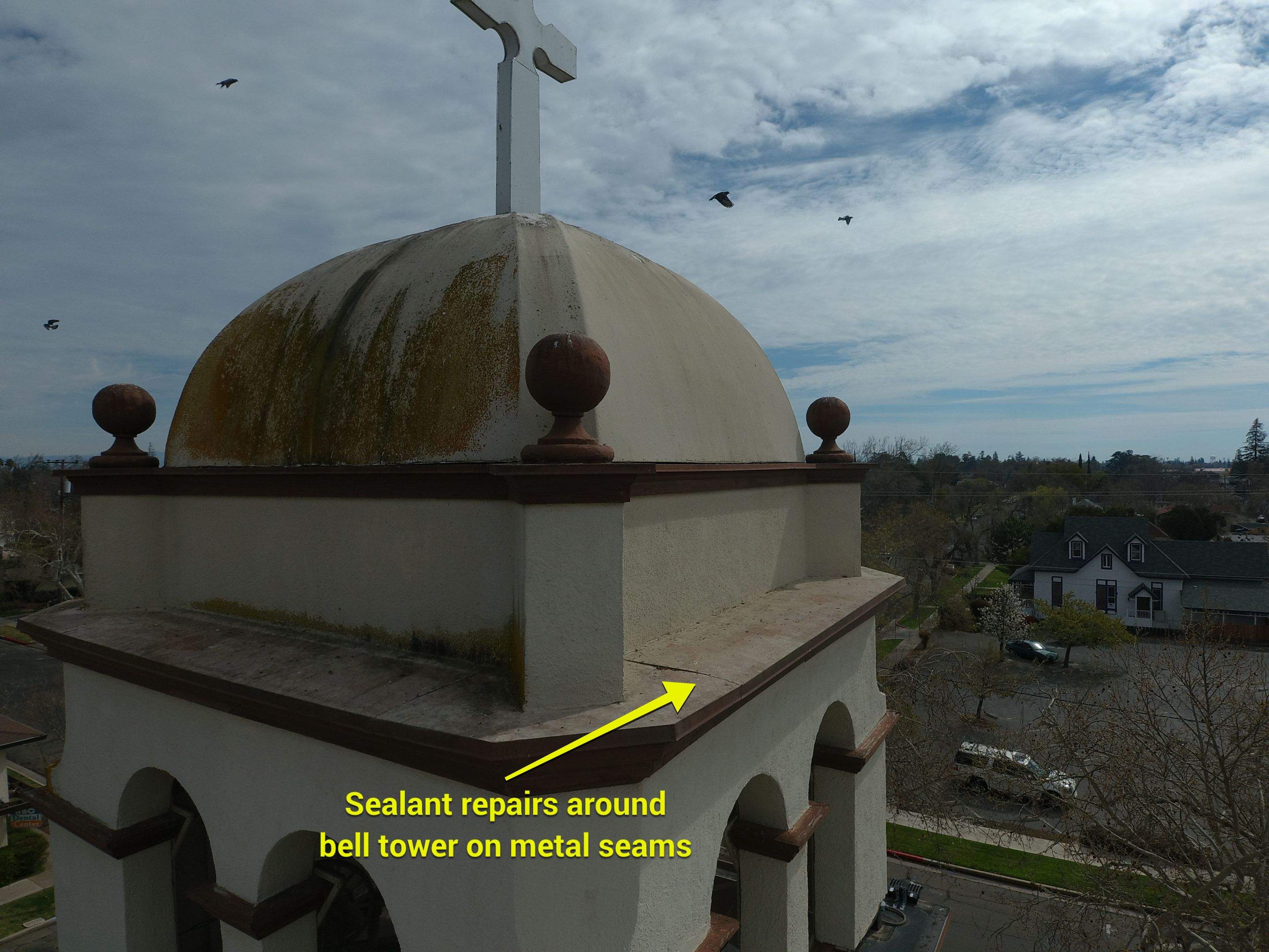  Presbyterian Church repairs to entrance architecture by Straight Edge Roofing Inc