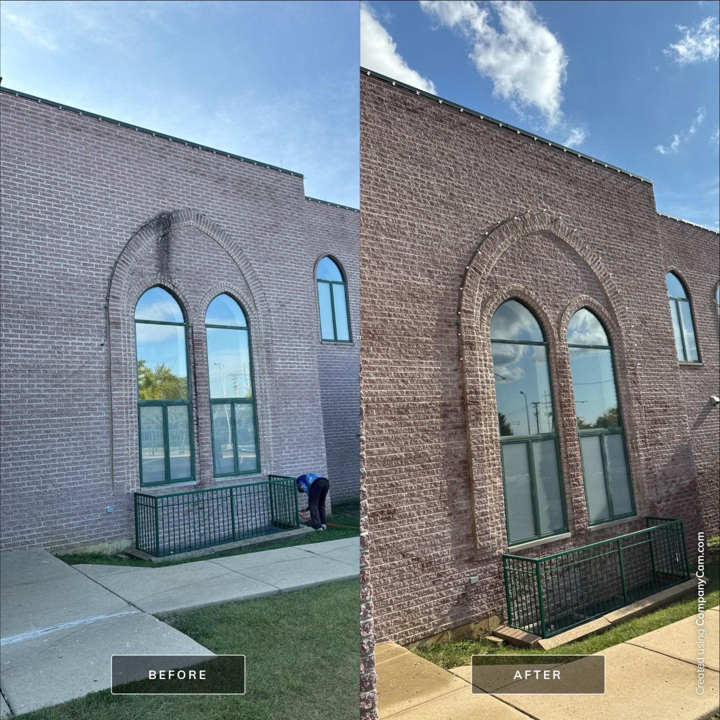 Commercial Exterior Building Wash  by Simmons Power & Soft Washing