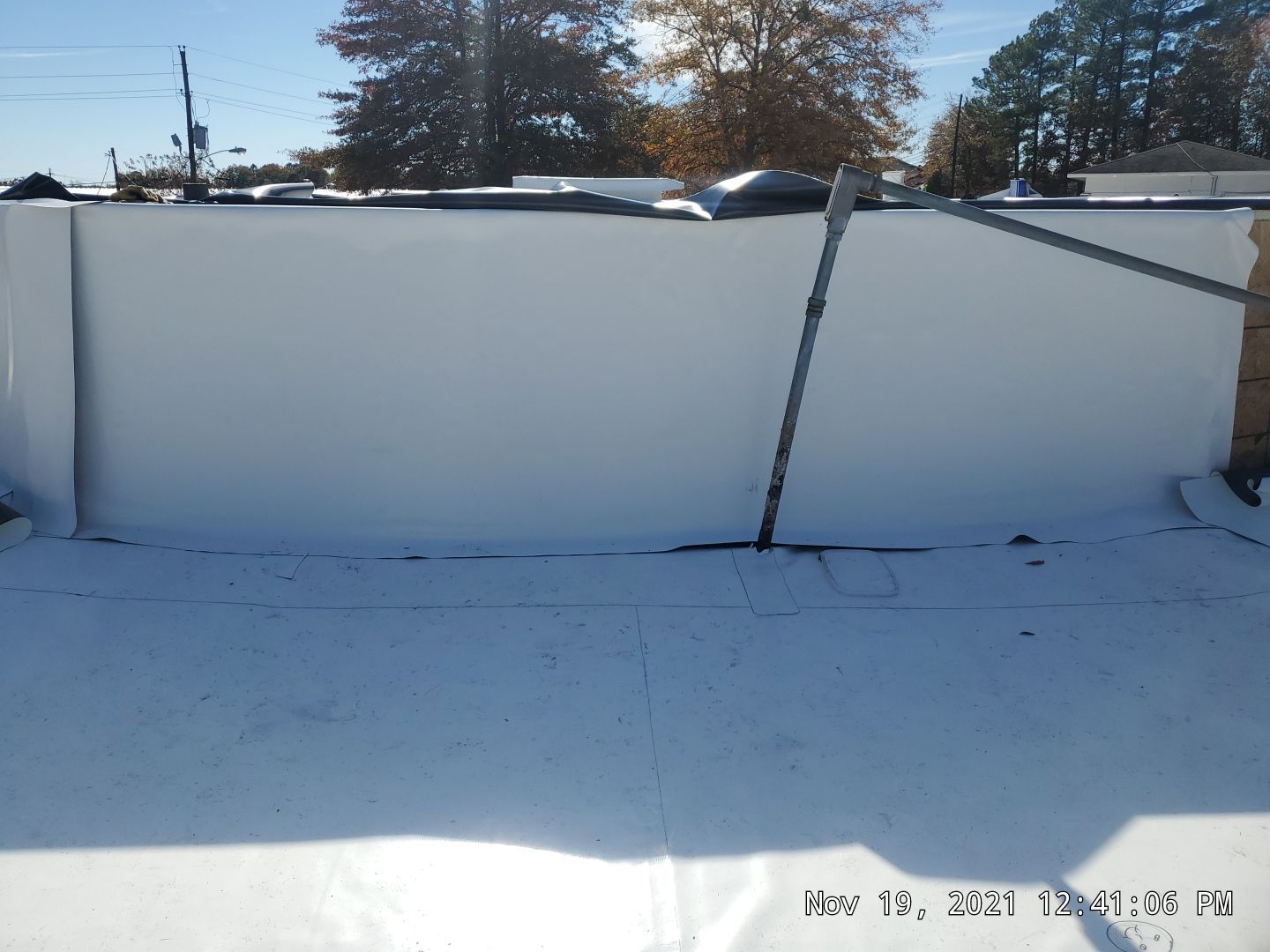 Commercial Roofing Installation using 50 mil PVC by Hostetler Roofing