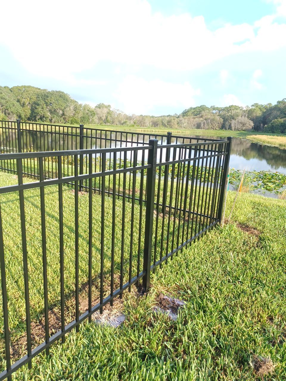 Aluminum Fence Installation using 3 Rail Aluminum Fence by Asap fence and gates, LLC