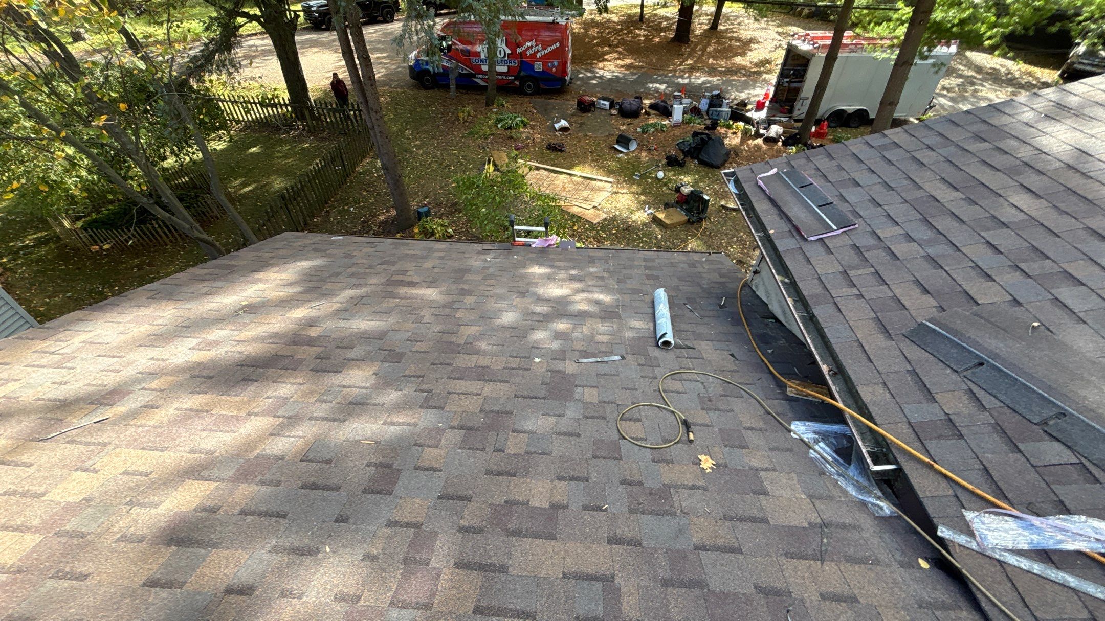 Roof Replacement using Owens Corning Teak by 180 Contractors