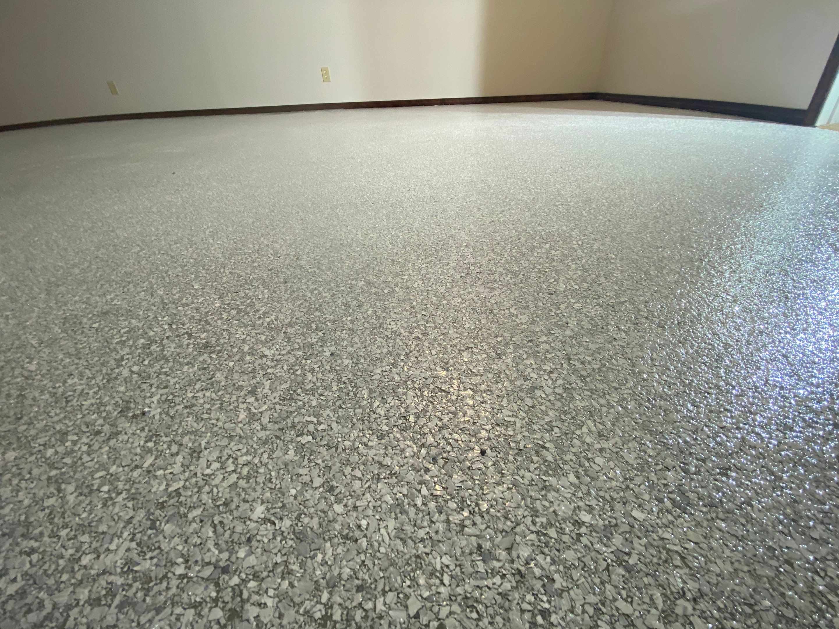 Basement Transformation using Ash Colorway by Croc Coatings, LLC