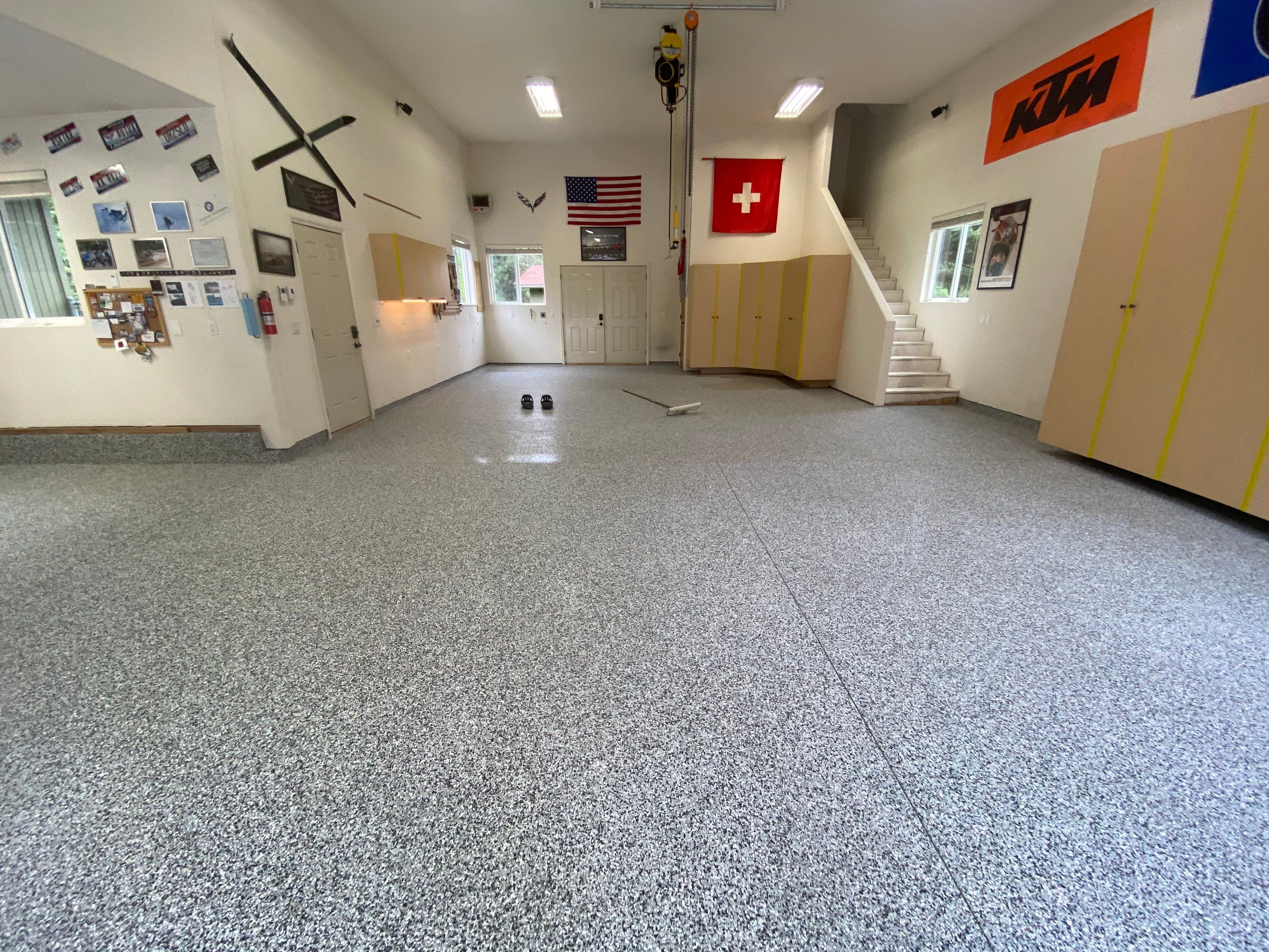 Garage Transformation using Domino by Croc Coatings, LLC