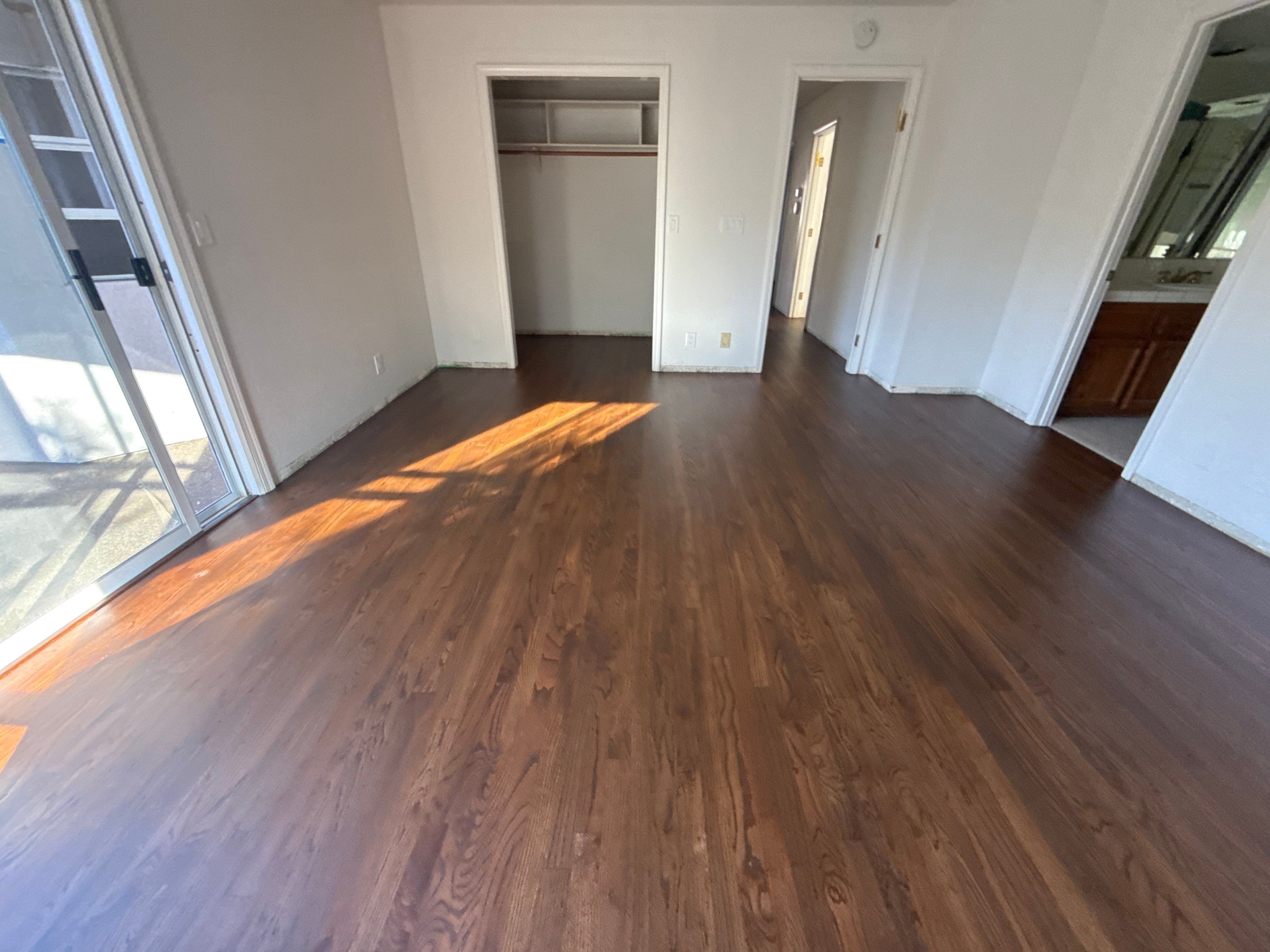 Custom Red Oak Hardwood Floor Installation and Finishing in Roseville by Footprints Floors South Sacramento